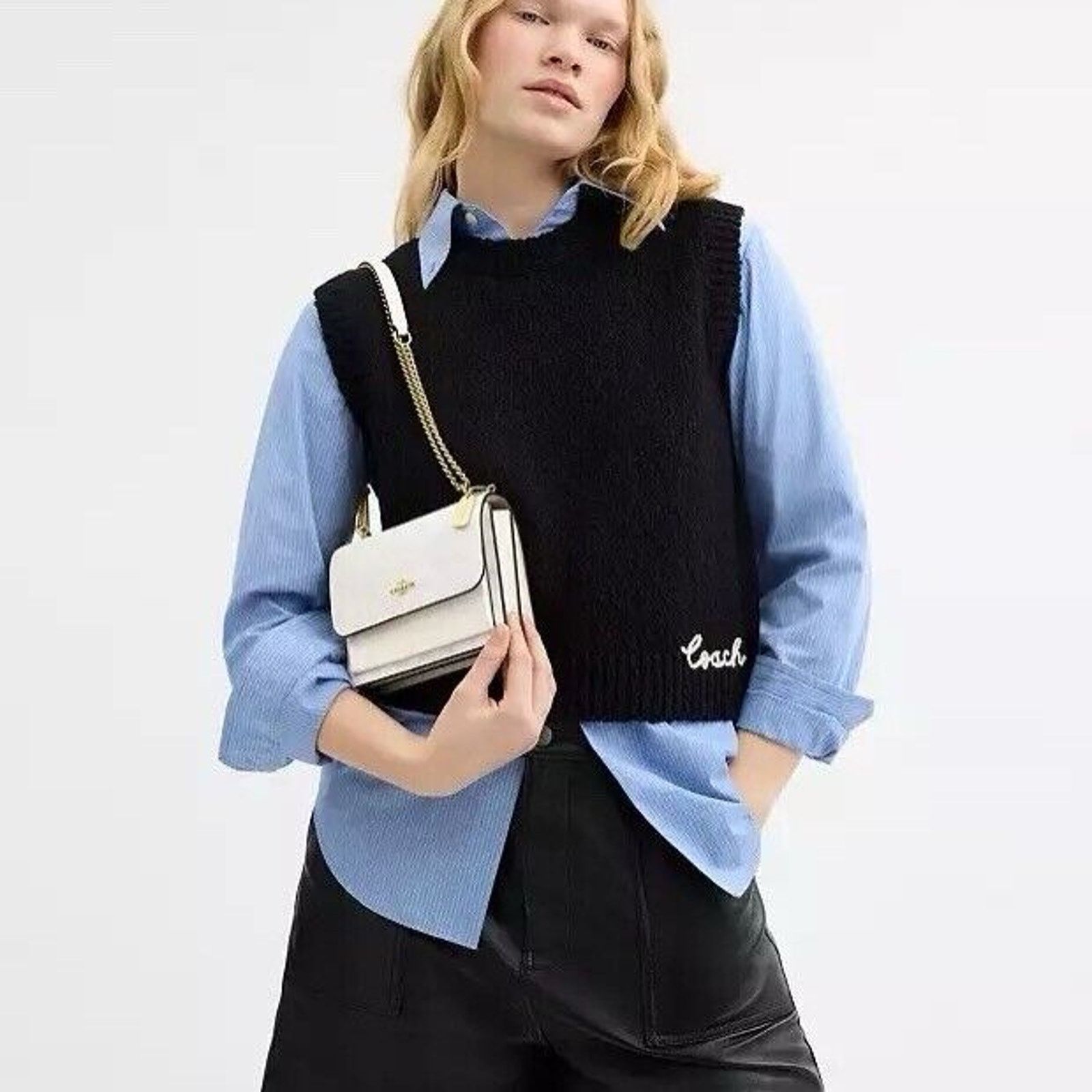 Coach NWT Coach Mini Klare Crossbody Bag CW206 Gold/White Chalk Size ONE SIZE - 7 Thumbnail
