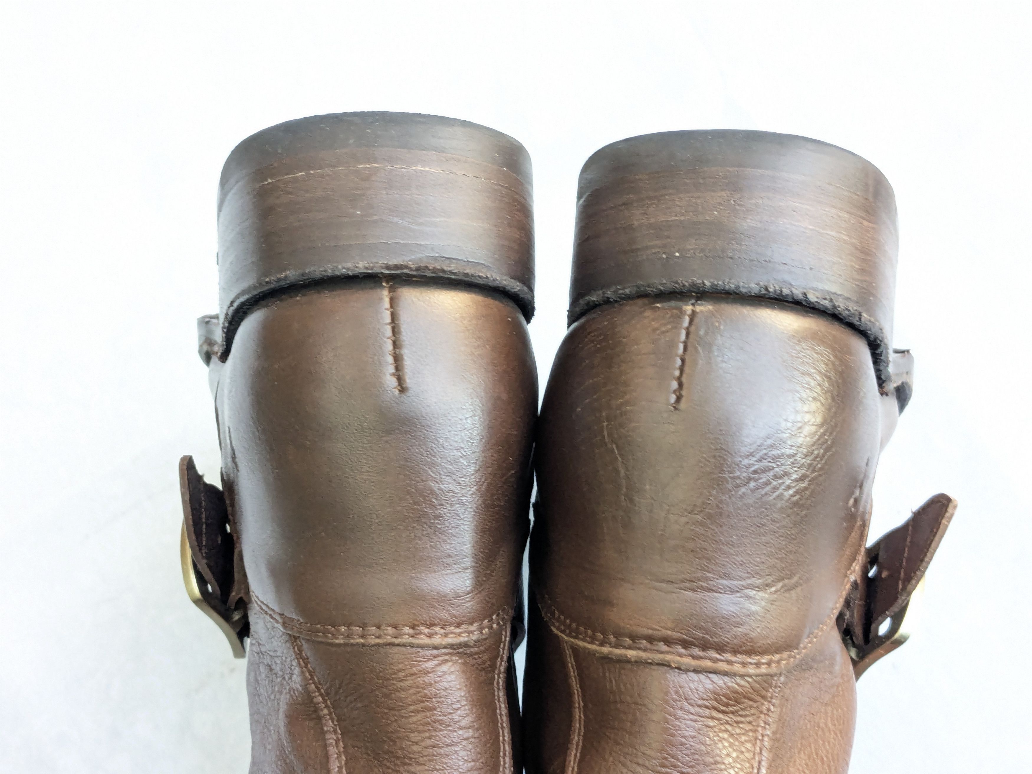 Frye Frye Engineer Boots Brown Suede Leather 7 Leather Buckle Size US 7 / EU 40 - 13 Thumbnail