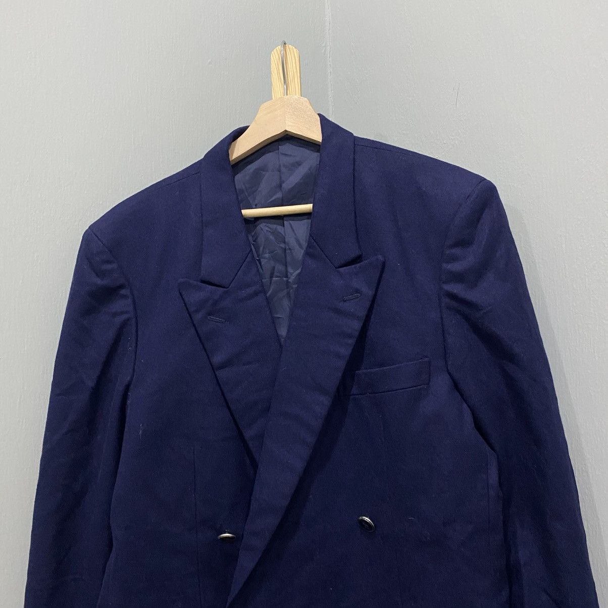 Yves Saint Laurent Vintage Yves Saint Laurent Double Breasted Blazer Jacket Size 40L - 4 Thumbnail
