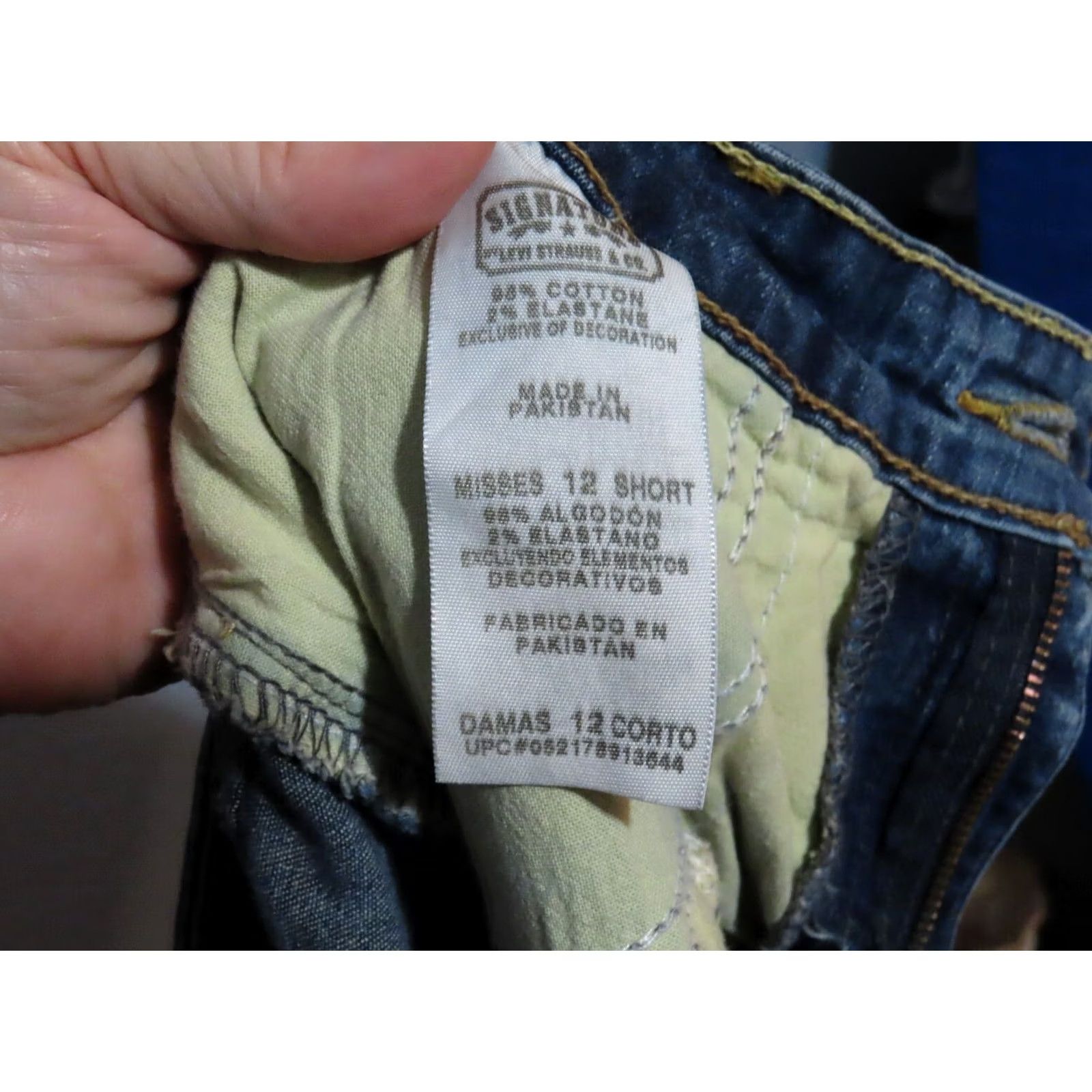 Levi's READ Levi's Signature Mid Rise Women's Jeans Misses 12 Short Jeans Blue Denim 5-Pocket Classic Skinny Size 34" / US 12 / IT 48 - 7 Thumbnail