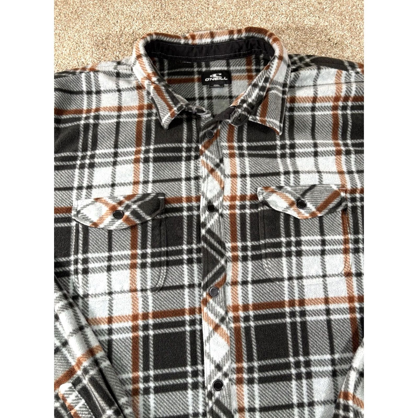 O'Neill Y2K O'Neill Plaid Super Fleece Snap Front Long Sleeve Shacket Mens XXL Button-Up Shacket Shirt Jacket Winter Fall Size US XXL / EU 58 / 5 - 2 Thumbnail
