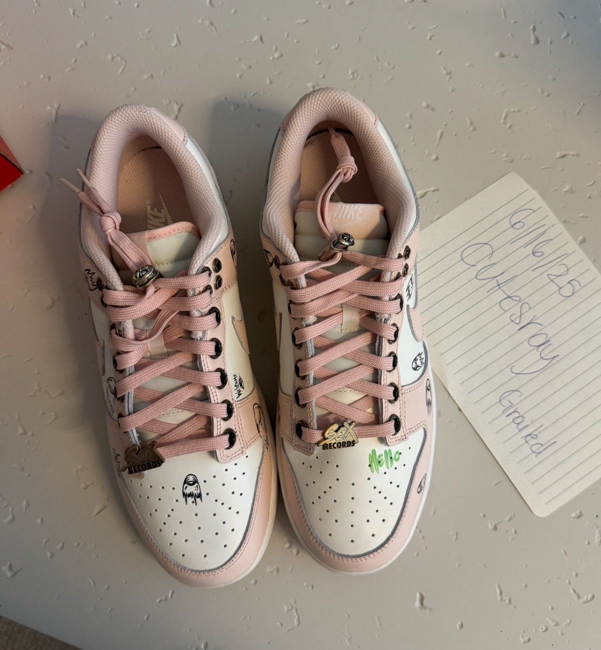 Chrome Hearts Matty Boy Hand Painted Chrome Hearts Nike Dunk Low Size US 10 / EU 43 - 11 Thumbnail