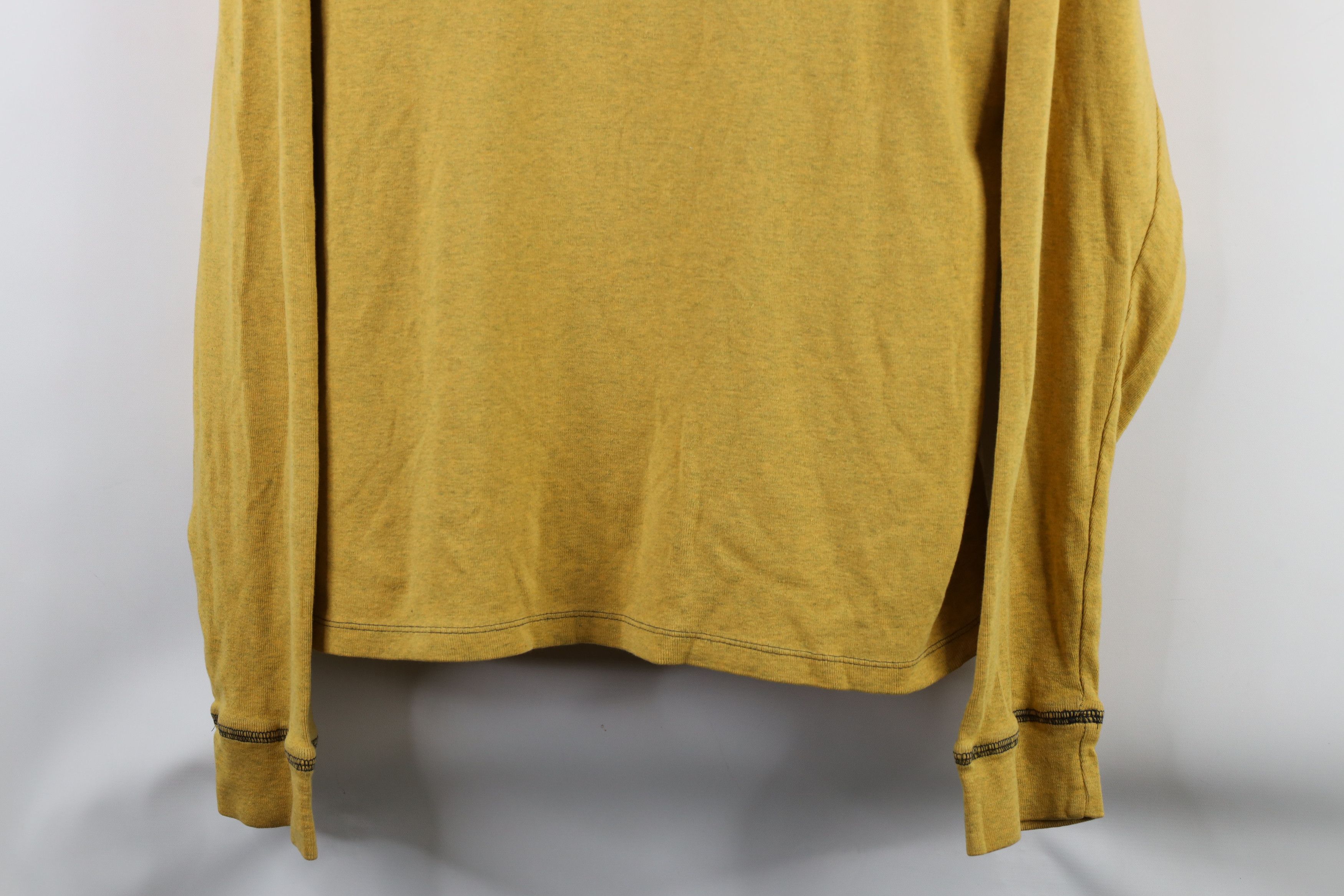 Gap Vintage 90s Gap Blank Ribbed Knit Long Sleeve T-Shirt Yellow Size US XL / EU 56 / 4 - 3 Thumbnail