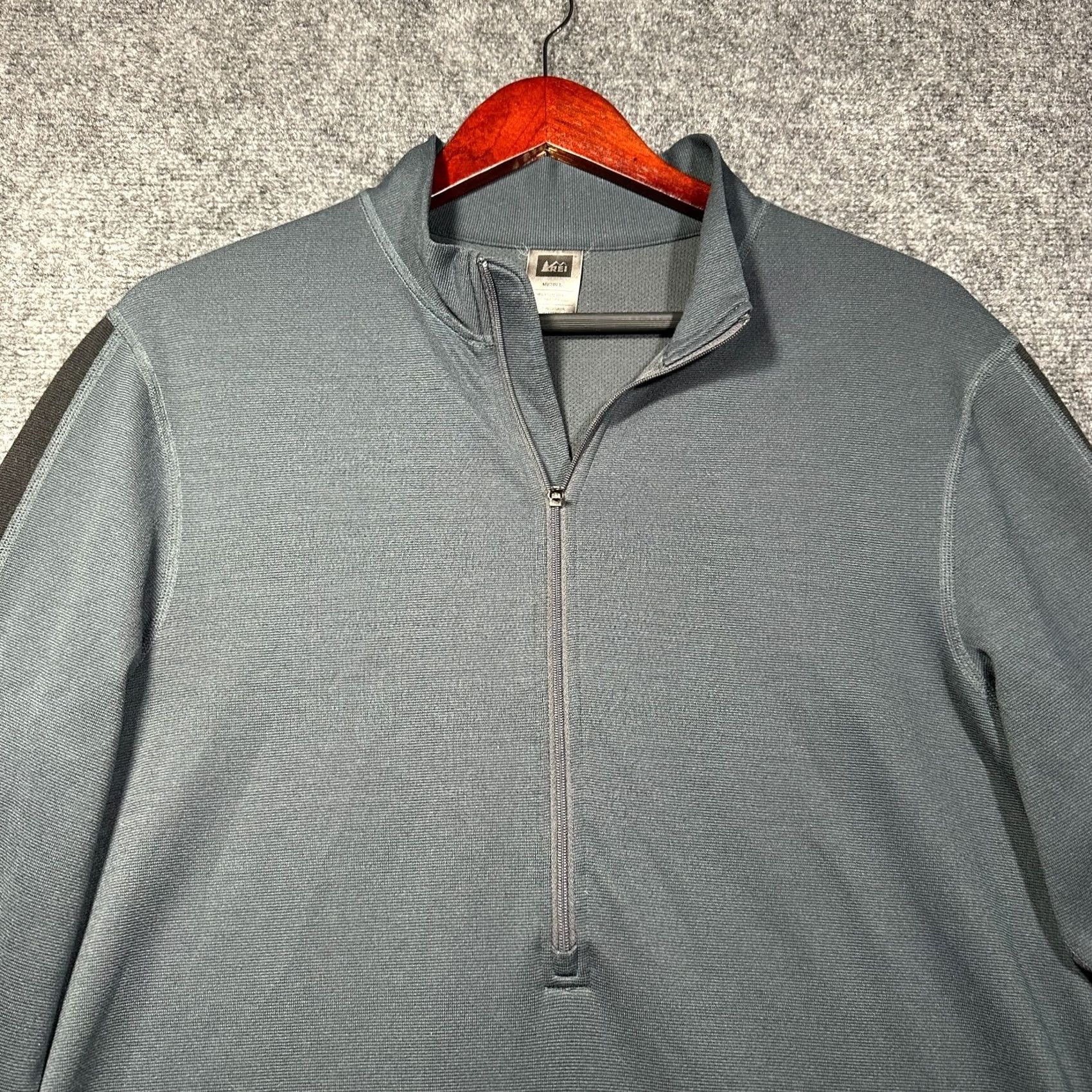 Vintage REI Shirt Mens L Blue Black Long Sleeve Half Zip Pullover Size US L / EU 52-54 / 3 - 5 Thumbnail