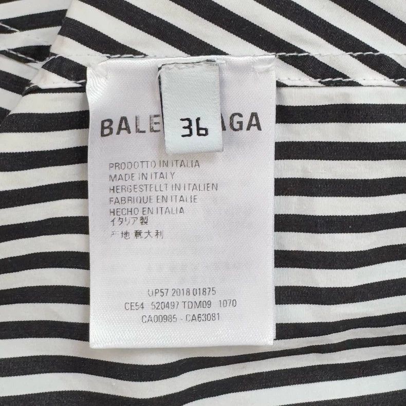 Balenciaga Balenciaga size 36 Striped shirt with letter logo on the b Size XS / US 0-2 / IT 36-38 - 4 Thumbnail