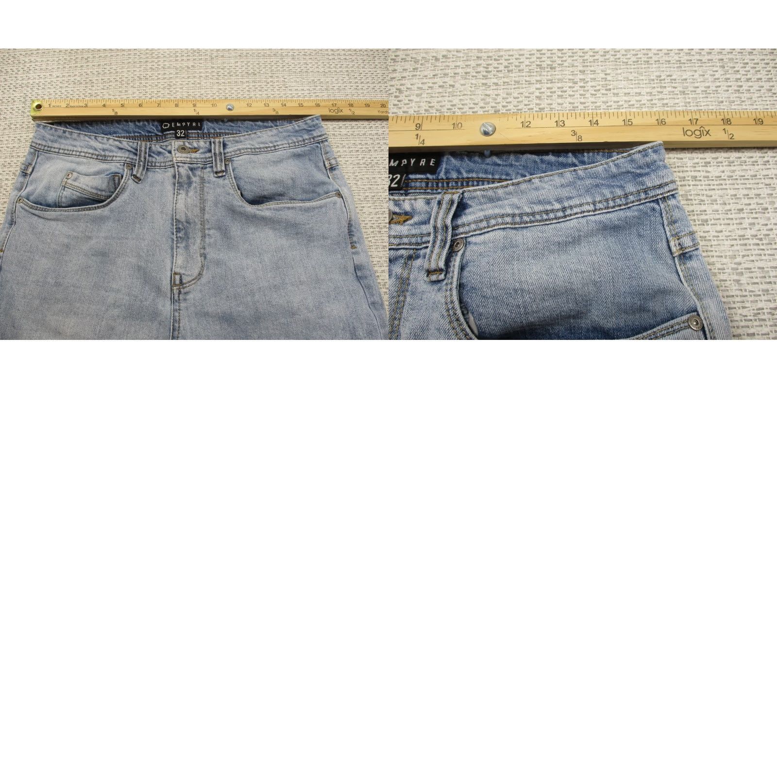 Empyre Empyre Verge Jeans Distressed Light Blue Denim Mens 32x29 Streetwear Size US 32 / EU 48 - 9 Thumbnail