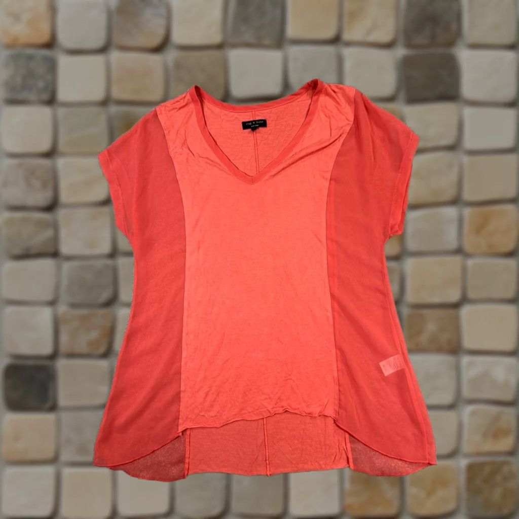 Rag & Bone rag & bone Shirt Womens L Pink Large Top Pullover Size L / US 10 / IT 46 - 1 Thumbnail
