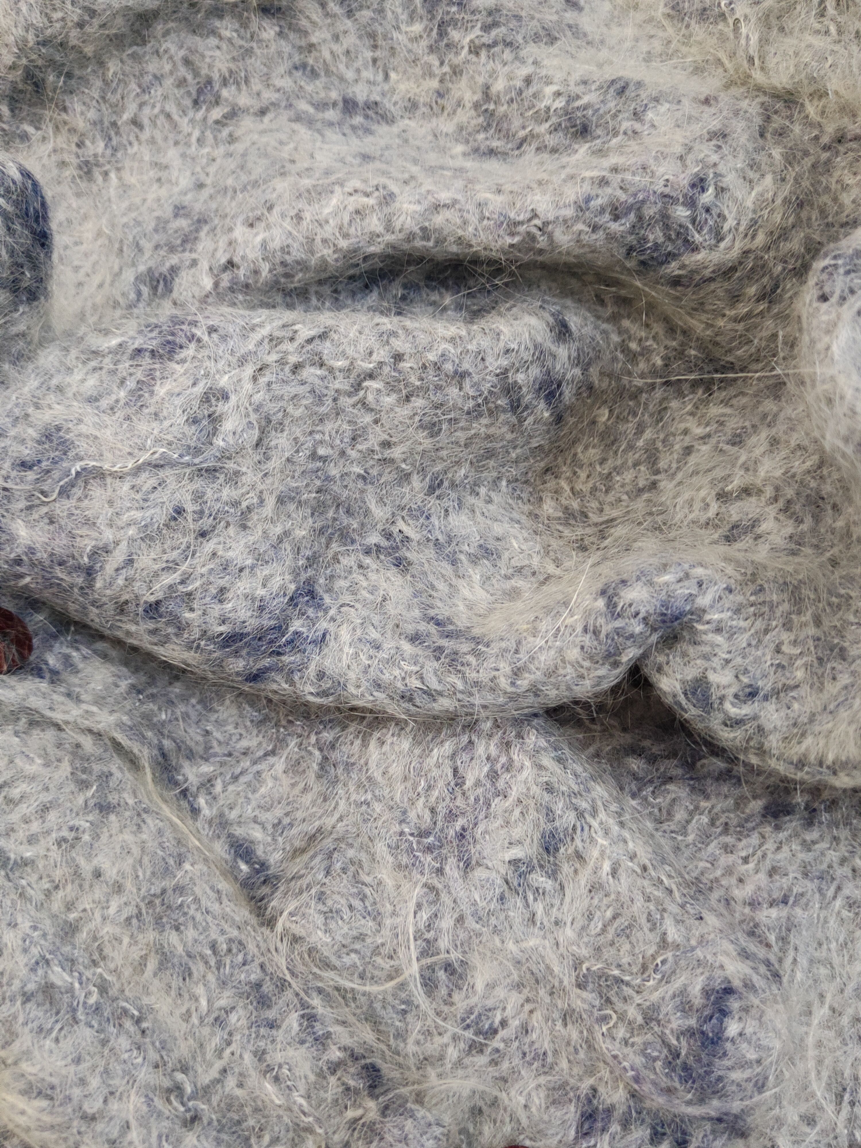 Japanese Brand × Vintage Japanese Brand Navy White Fur Mohair Knitwear Cardigan#W1341 Size S / US 4 / IT 40 - 11 Thumbnail