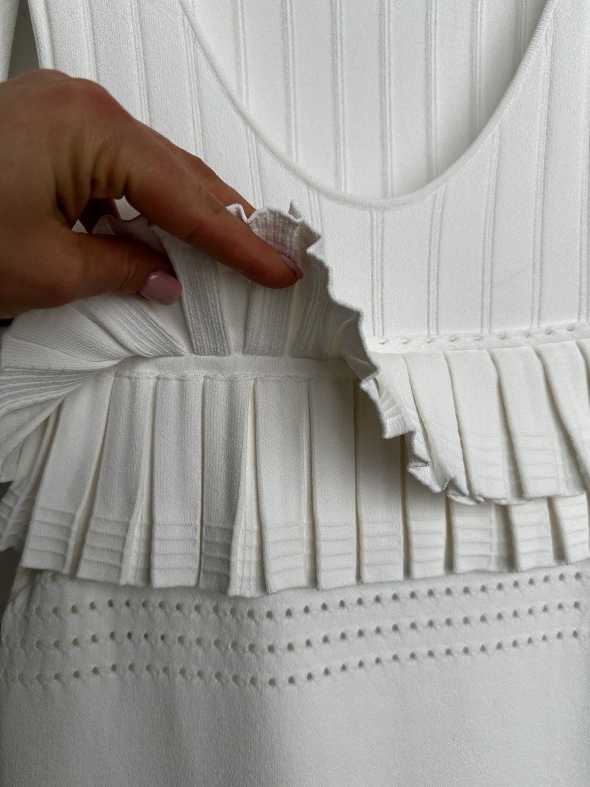 Dsquared2 Dsquared2 White Knit Open Back Dress – Made in Italy Size S / US 4 / IT 40 - 20 Thumbnail