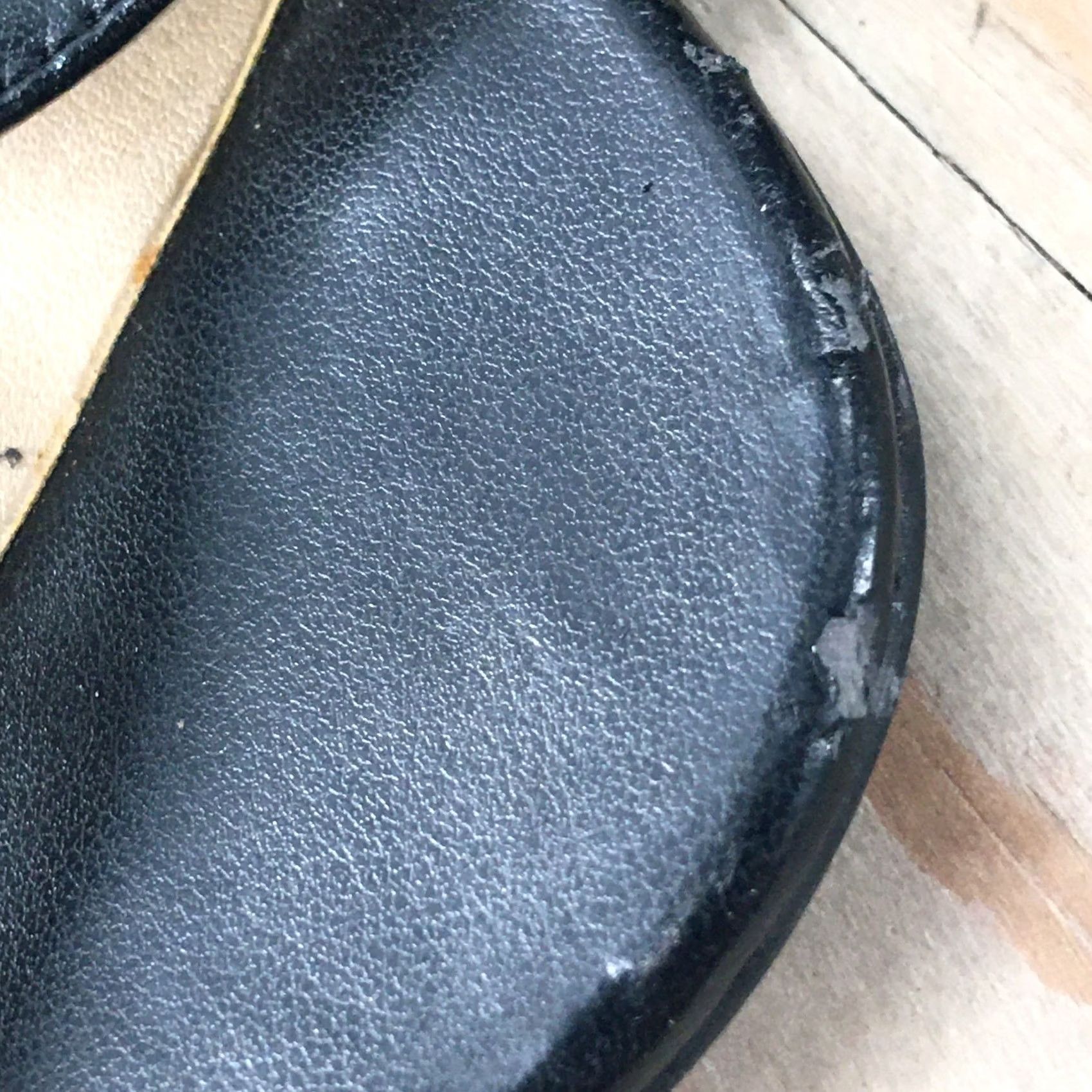 Basic Editions Basic Editions Sandals Rae Slingback Strappy Black Faux Leather 6 Wide Womens Size US 6 / IT 36 - 4 Thumbnail