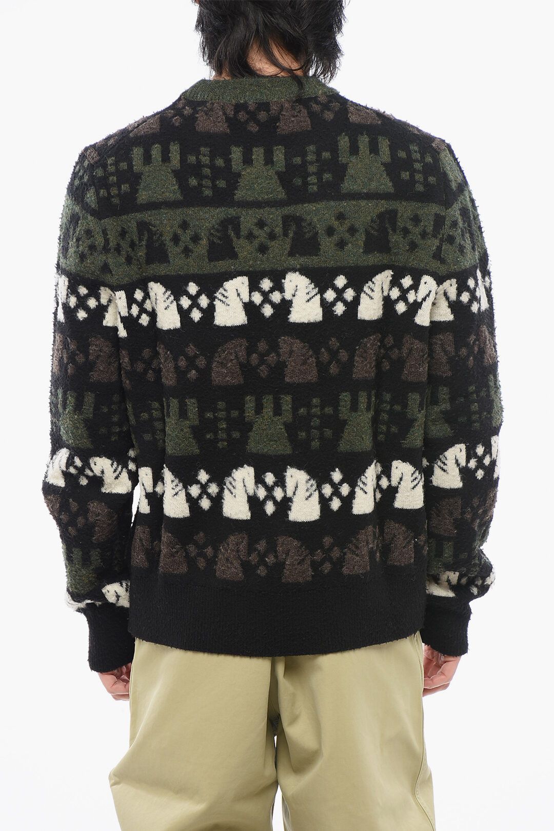 Burberry og1mm1125 Embroidered Wool Chess Crewneck Sweater in Multi Size US S / EU 44-46 / 1 - 2 Thumbnail
