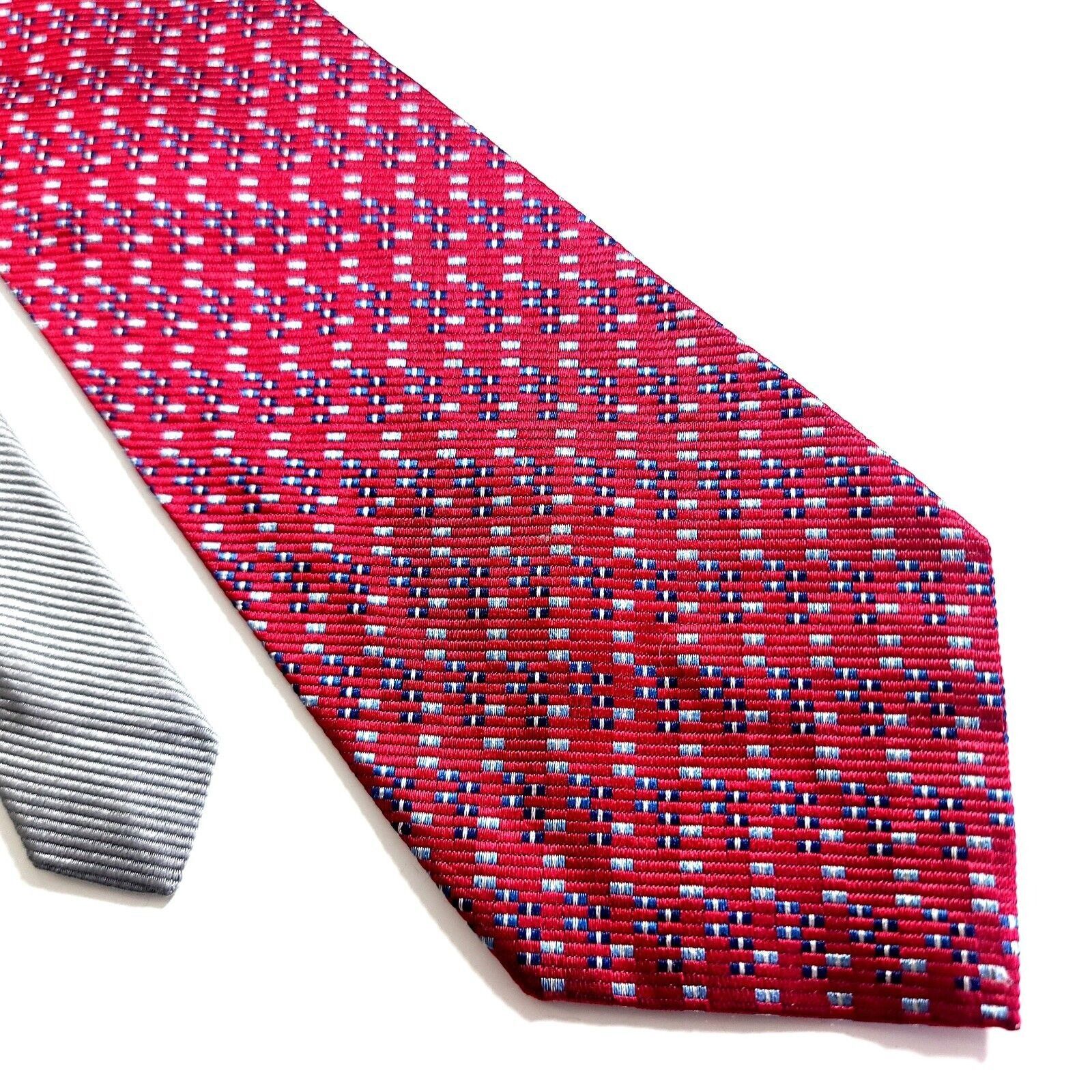 Tommy Hilfiger Tommy Hilfiger Blue Red Woven In England Geometric Two-Tone Size ONE SIZE - 1 Thumbnail