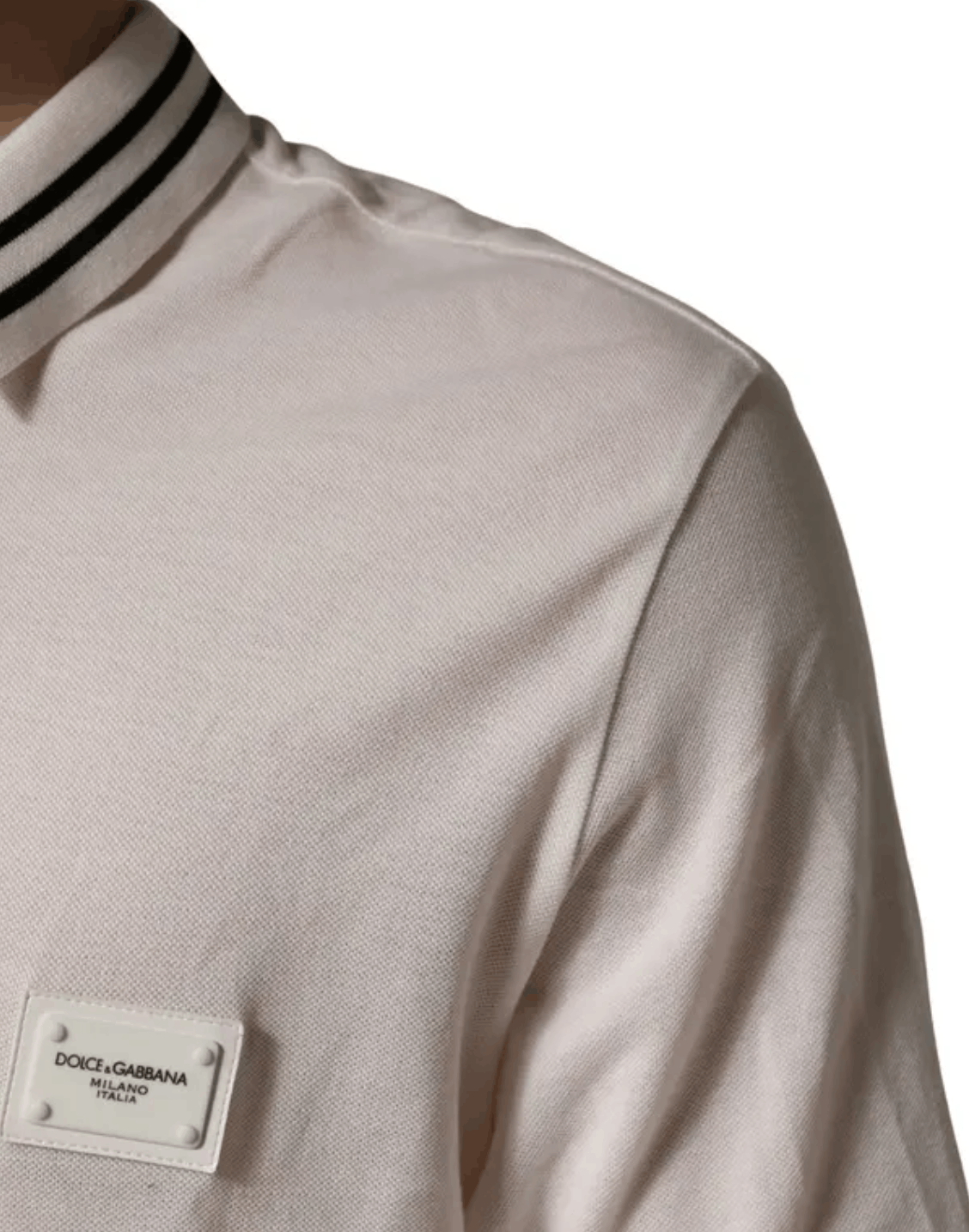 Dolce & Gabbana Dolce & Gabbana White Logo Plaque Short Sleeve Polo T-shirt Size US XXL / EU 58 / 5 - 5 Thumbnail