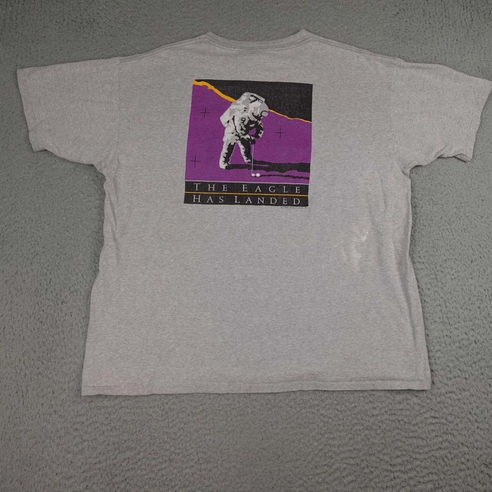 Vintage VINTAGE Planet Golf Shirt Mens XL Gray Astronaut The Eagle Has Landed 1993 Tee Size US XL / EU 56 / 4 - 2 Thumbnail