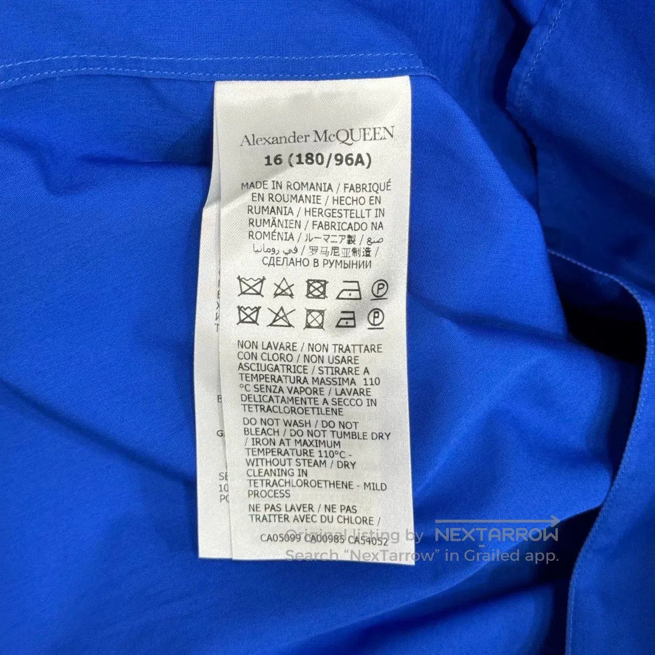 Alexander McQueen Alexander McQueen Blue Shirt Jacket. Size US M / EU 48-50 / 2 - 5 Thumbnail