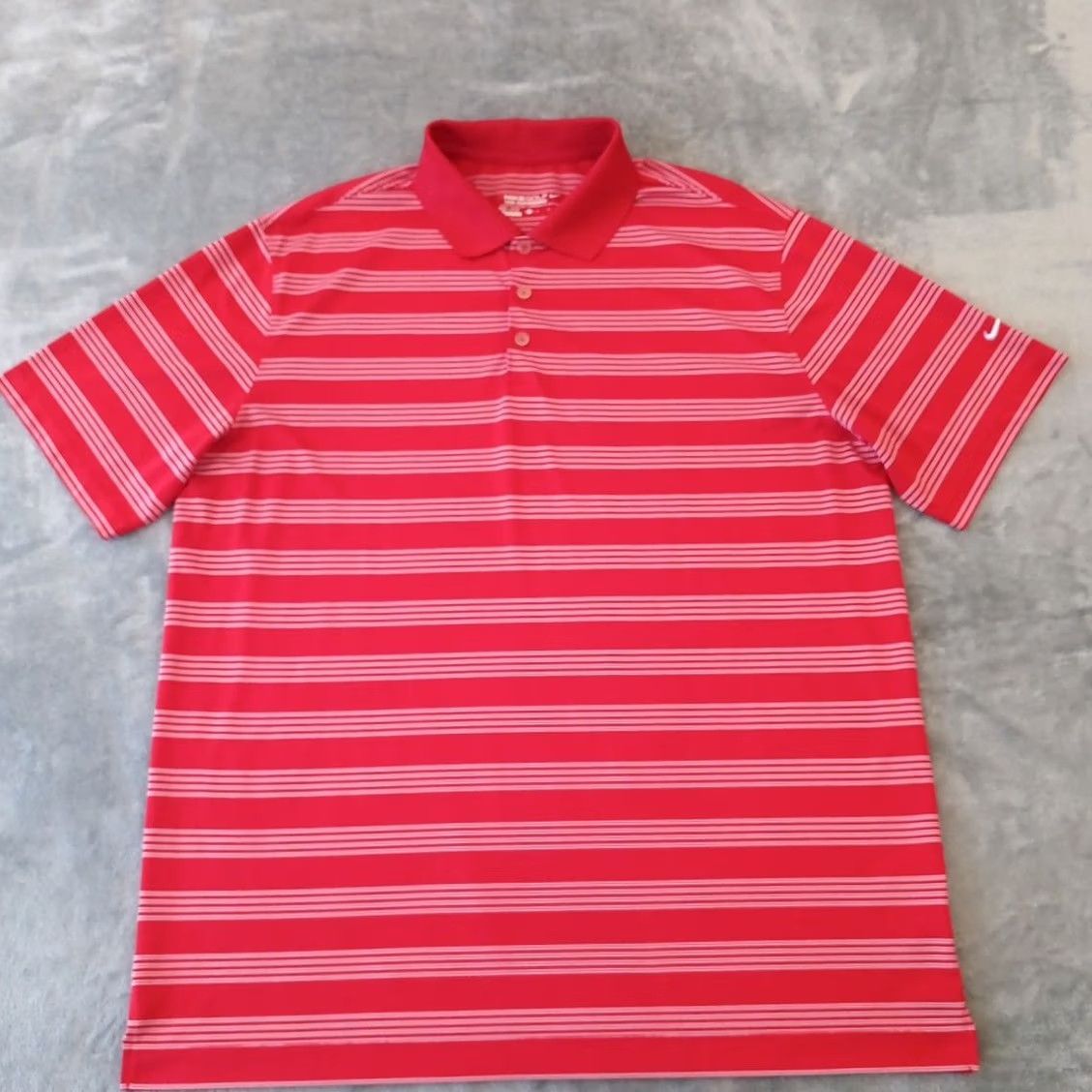 Nike Nike Golf Tour Performance Polo Shirt Mens XL Red Striped Short Sleeve Size US XL / EU 56 / 4 - 2 Thumbnail
