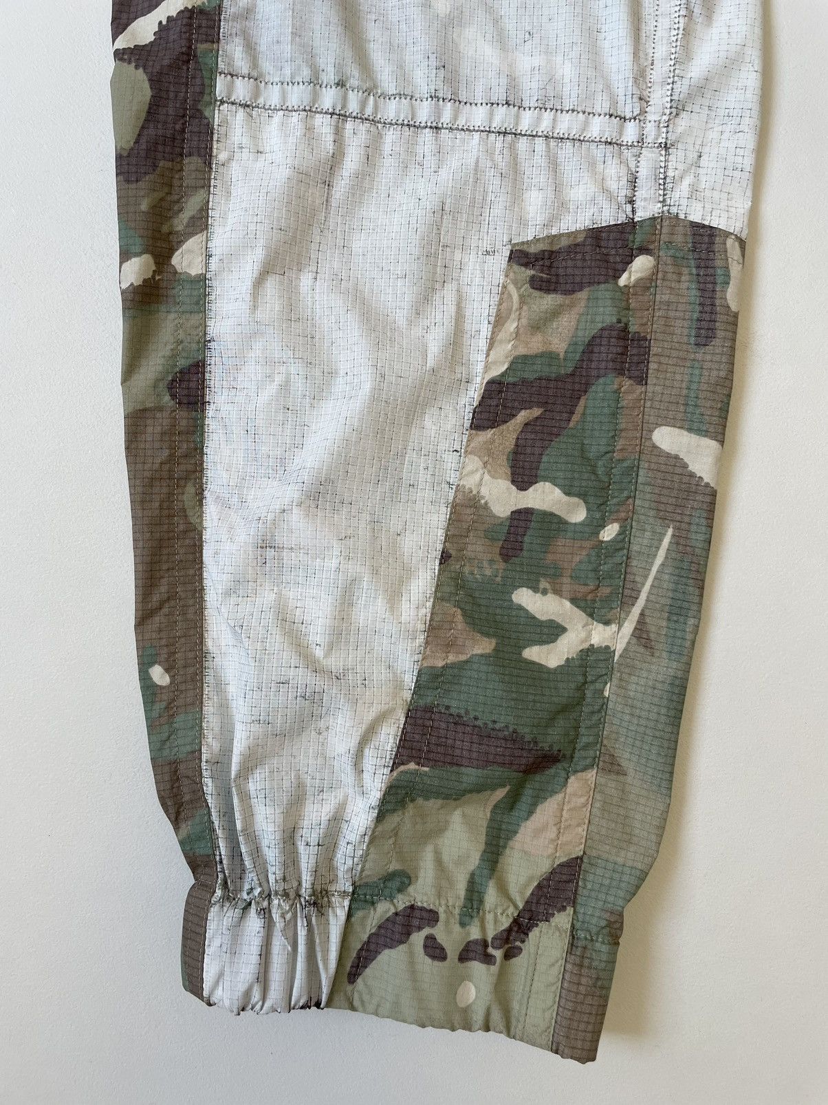 Dries Van Noten White Coated Camo Nylon Utility Trousers Size US 34 / EU 50 - 12 Thumbnail