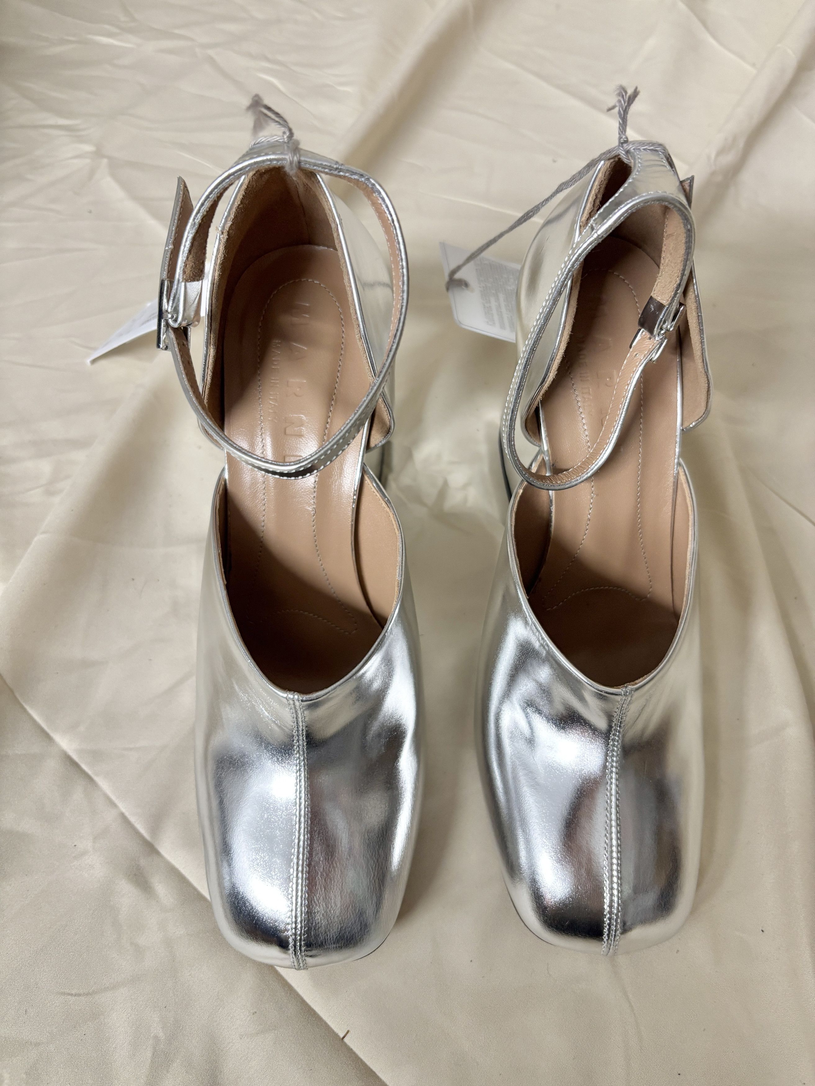 Marni Marni Silver Chrome Mary Janes Size US 7 / IT 37 - 3 Thumbnail