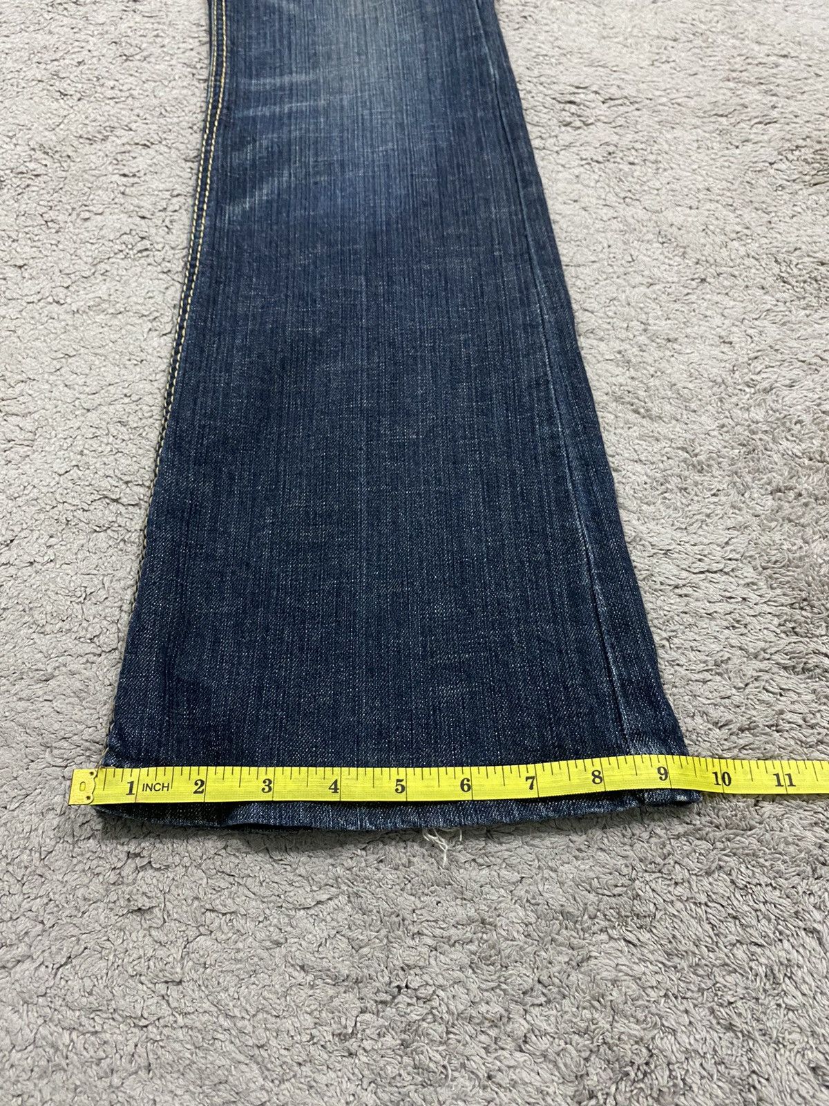 Masaki Matsushima Masaki Matsushima Flare Low Rise Stone Wash Designer Jeans Size US 30 / EU 46 - 16 Thumbnail