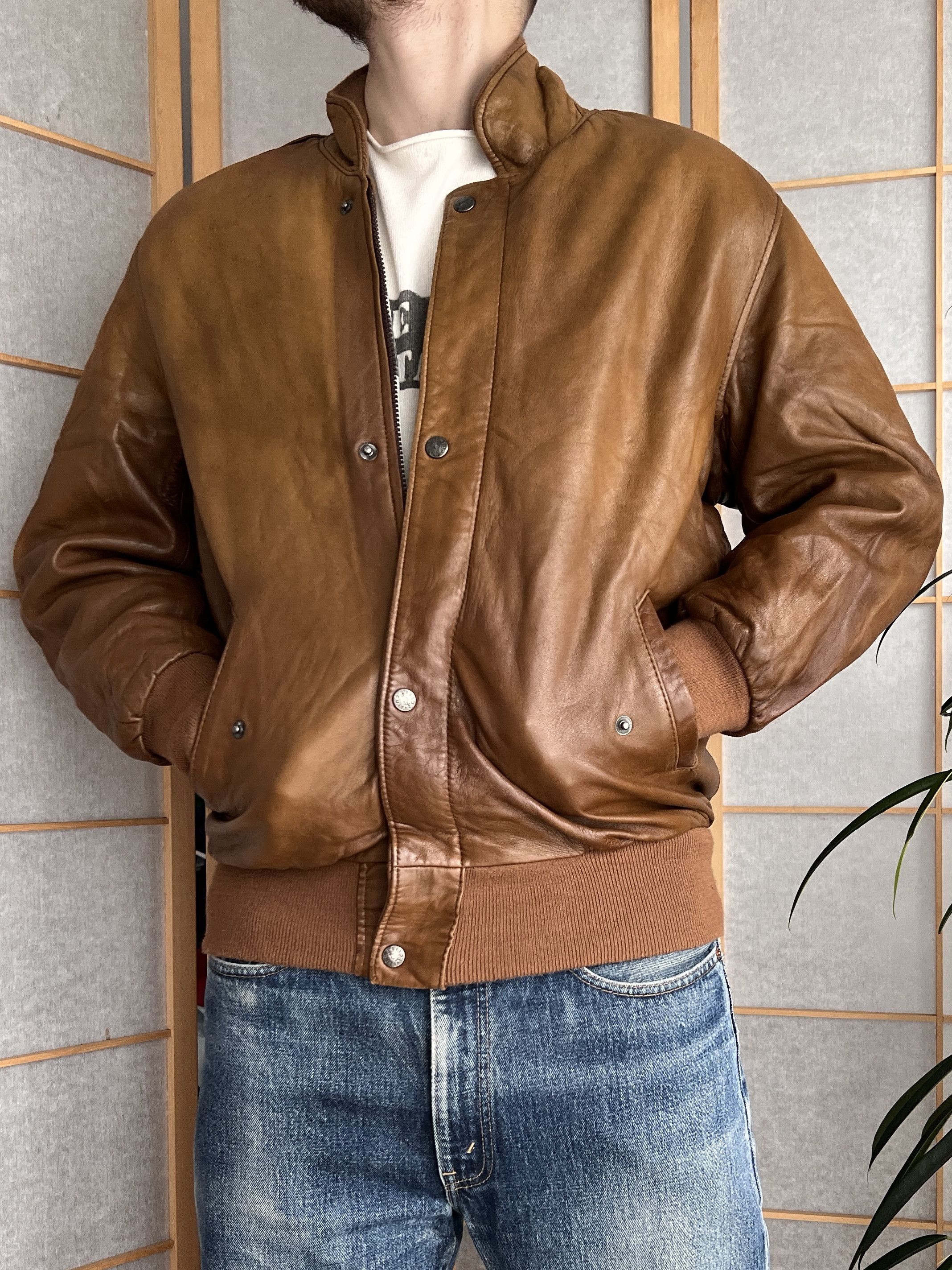 Hysteric Glamour Crazy vintage 90s lambskin leather bomber jacket opium japan Size US S / EU 44-46 / 1 - 24 Thumbnail
