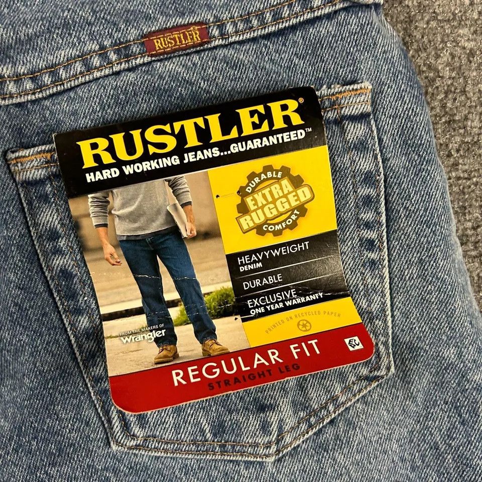 Rustler Rustler Jeans Mens 29x30 Denim Regular Fit Extra Rugged NWT Size US 29 - 5 Thumbnail