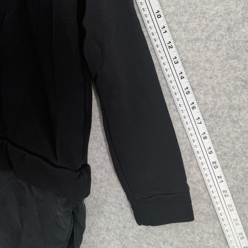 Cos COS Layered Soft Cotton Silk Black Mock Neck Sweatshirt Size S / US 4 / IT 40 - 8 Thumbnail