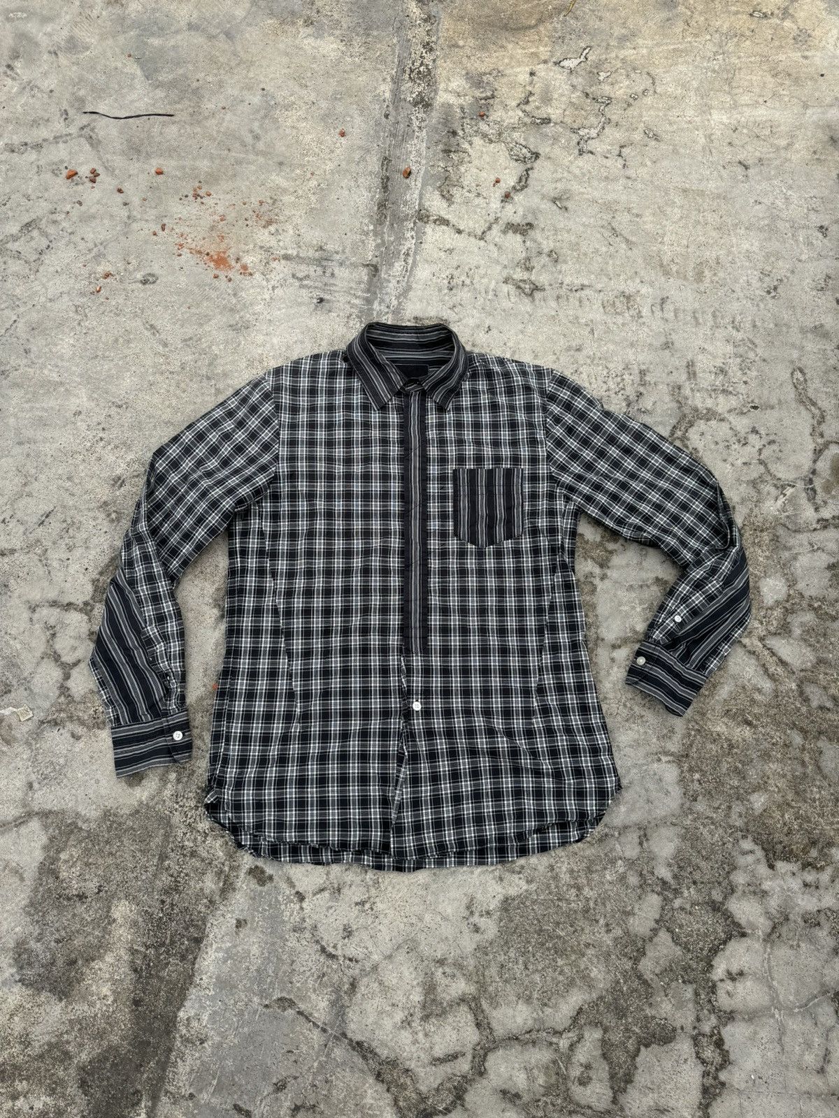 Number (N)ine Number (N)ine Checkered Button Up Shirt Size US L / EU 52-54 / 3 - 1 Thumbnail