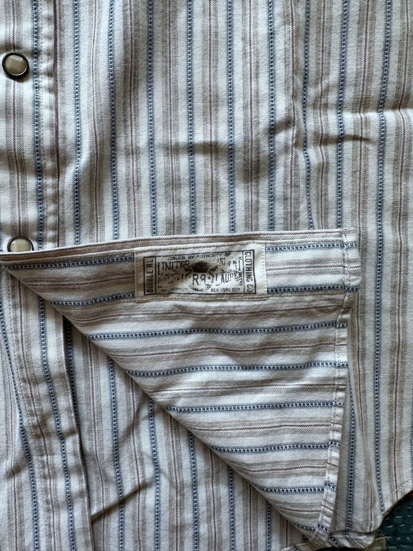 RRL Ralph Lauren RRL Vintage Western Striped Shirt L Like New Size US L / EU 52-54 / 3 - 4 Thumbnail