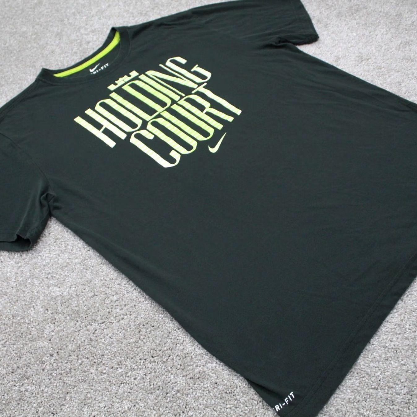 Nike Nike LeBron James Shirt Mens XL Green Dri-Fit Cotton/Poly Short Sleeve Logo" Size US XL / EU 56 / 4 - 6 Thumbnail