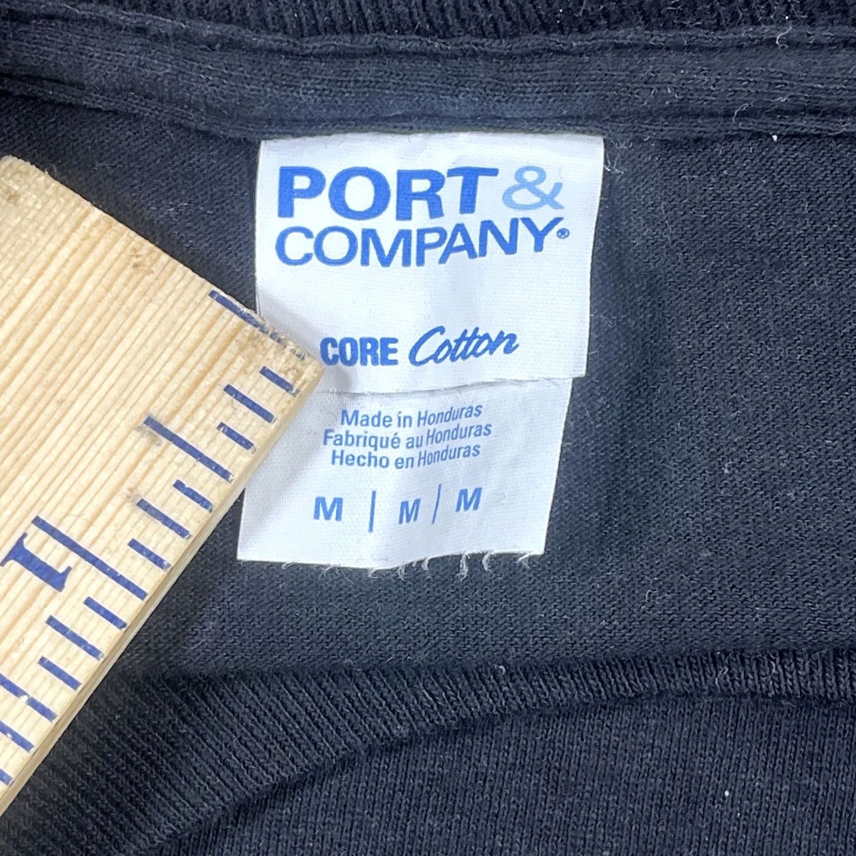 Port & Company Port & Company Printed T-Shirt Mens M Medium Black CrewNeck Short Sleeve Cotton Size US M / EU 48-50 / 2 - 7 Thumbnail