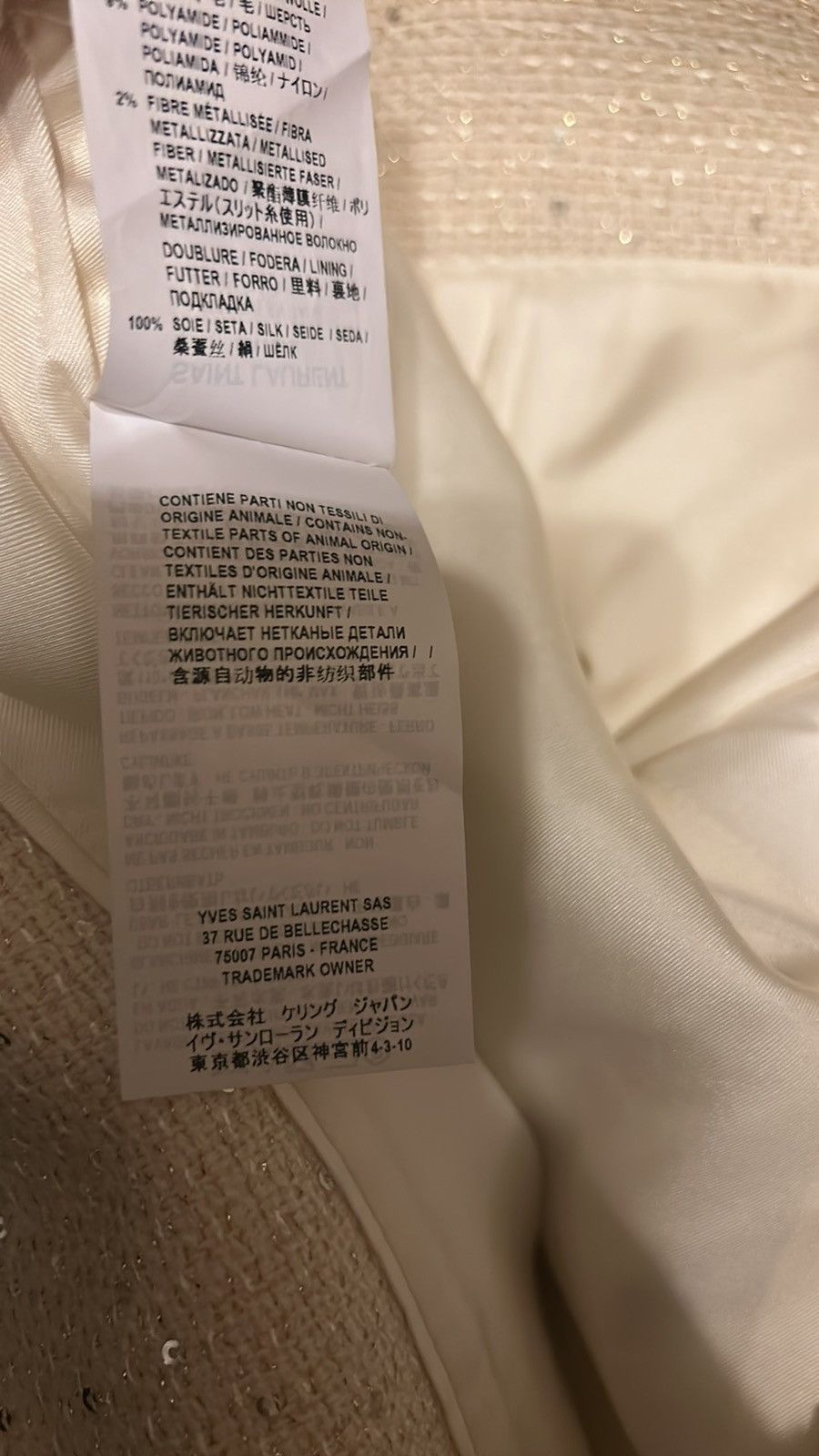 Saint Laurent Paris Saint Laurent Double-Breasted Sequin Wool Blender Blazer Size M / US 6-8 / IT 42-44 - 5 Thumbnail