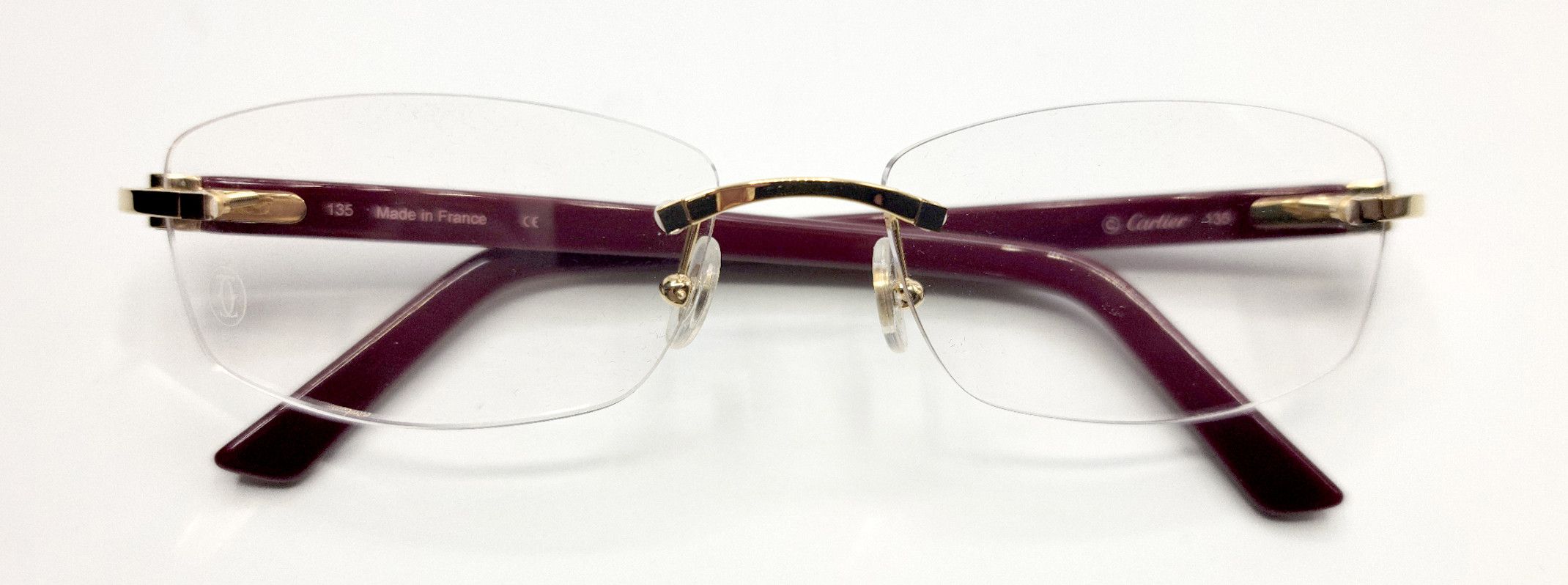 Cartier NEW! Cartier Glasses Canazei Burbundy CT0048O Size ONE SIZE - 7 Thumbnail