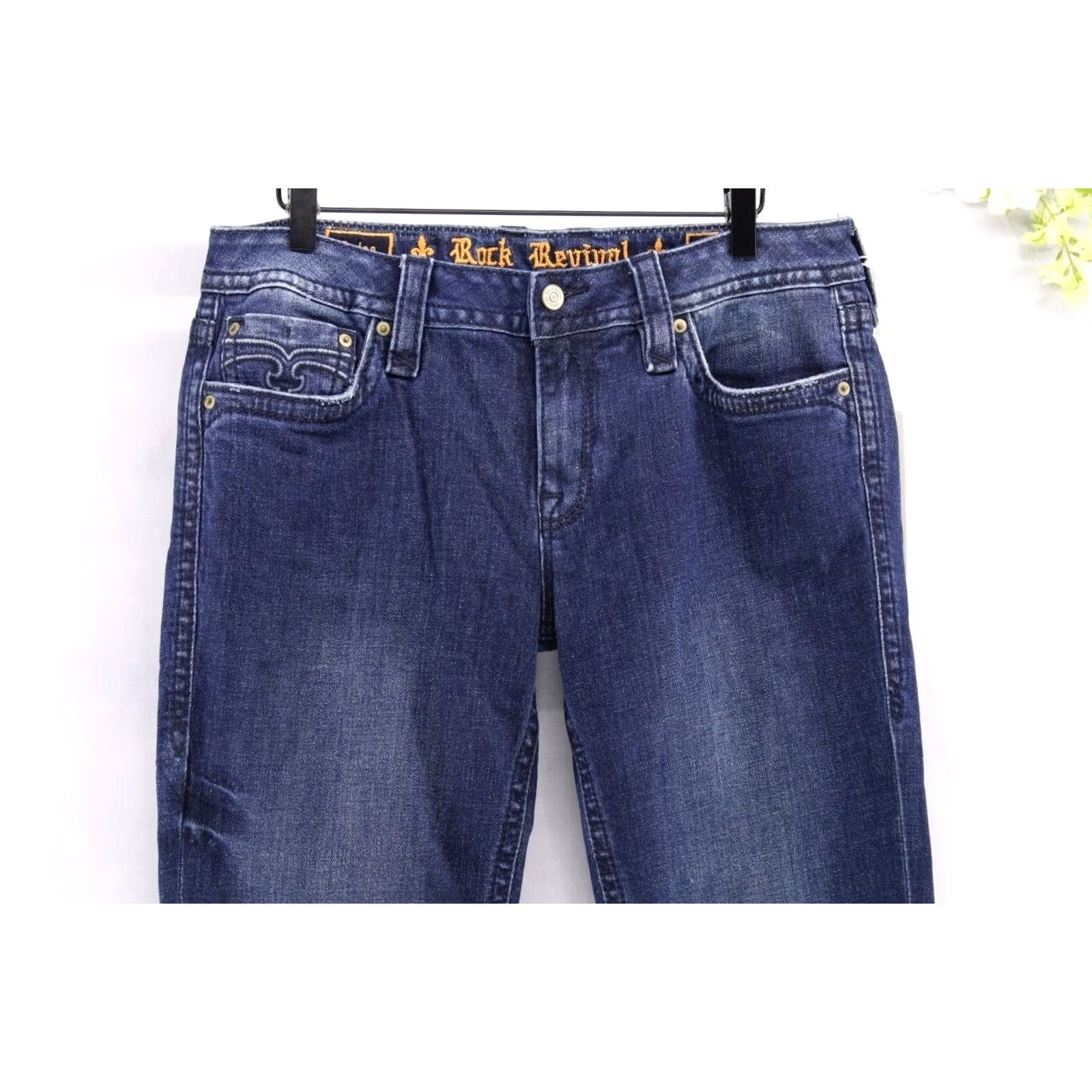 Vintage Rock Revival Women's Julee Boot Cut Denim Blue Jeans Sz 32x32 NEW Regular Pants Size 24" / US 00 / IT 34 - 3 Thumbnail