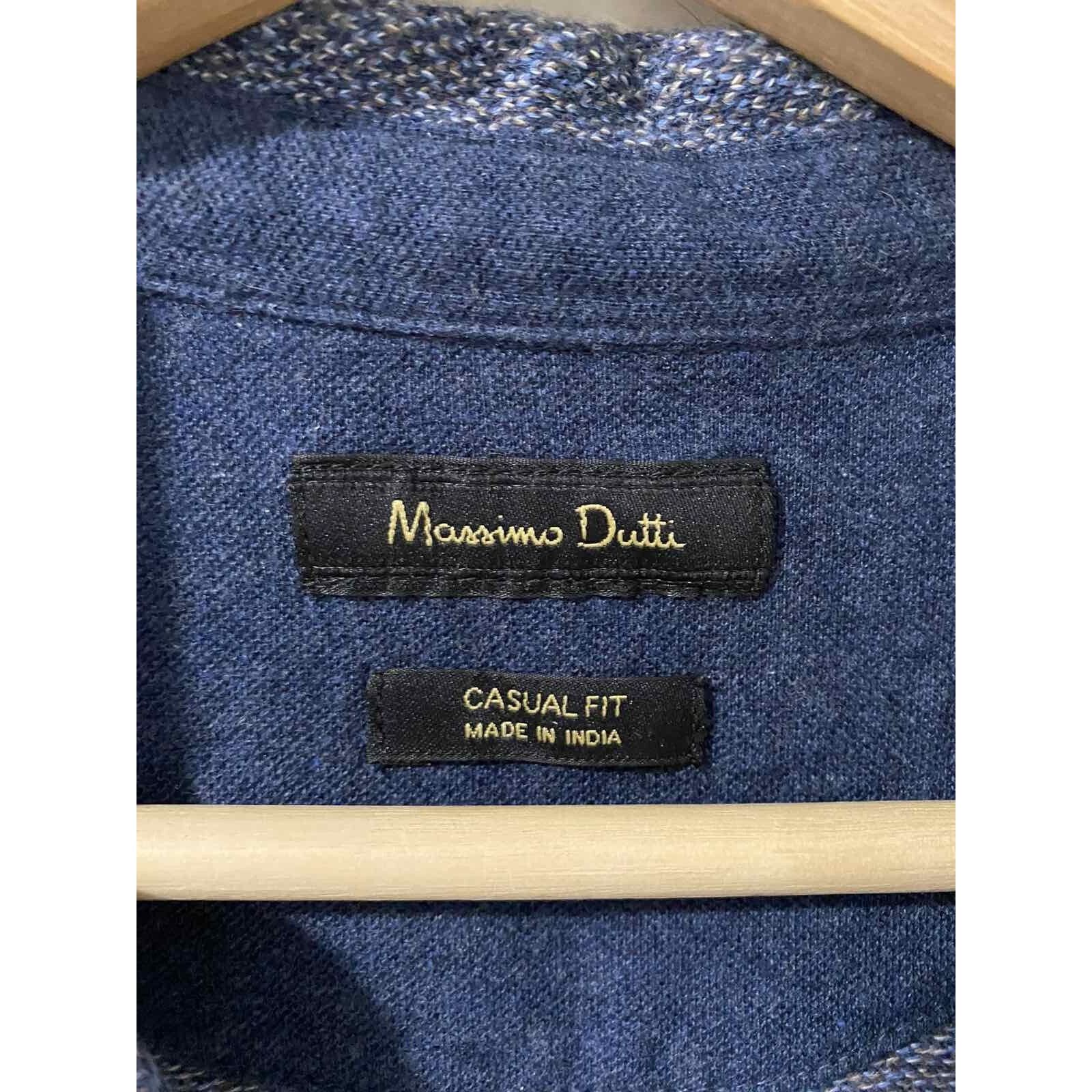 Massimo Dutti Massimo Dutti Men Lond Casual Cotton Blue Size M A003256 Size US M / EU 48-50 / 2 - 7 Thumbnail