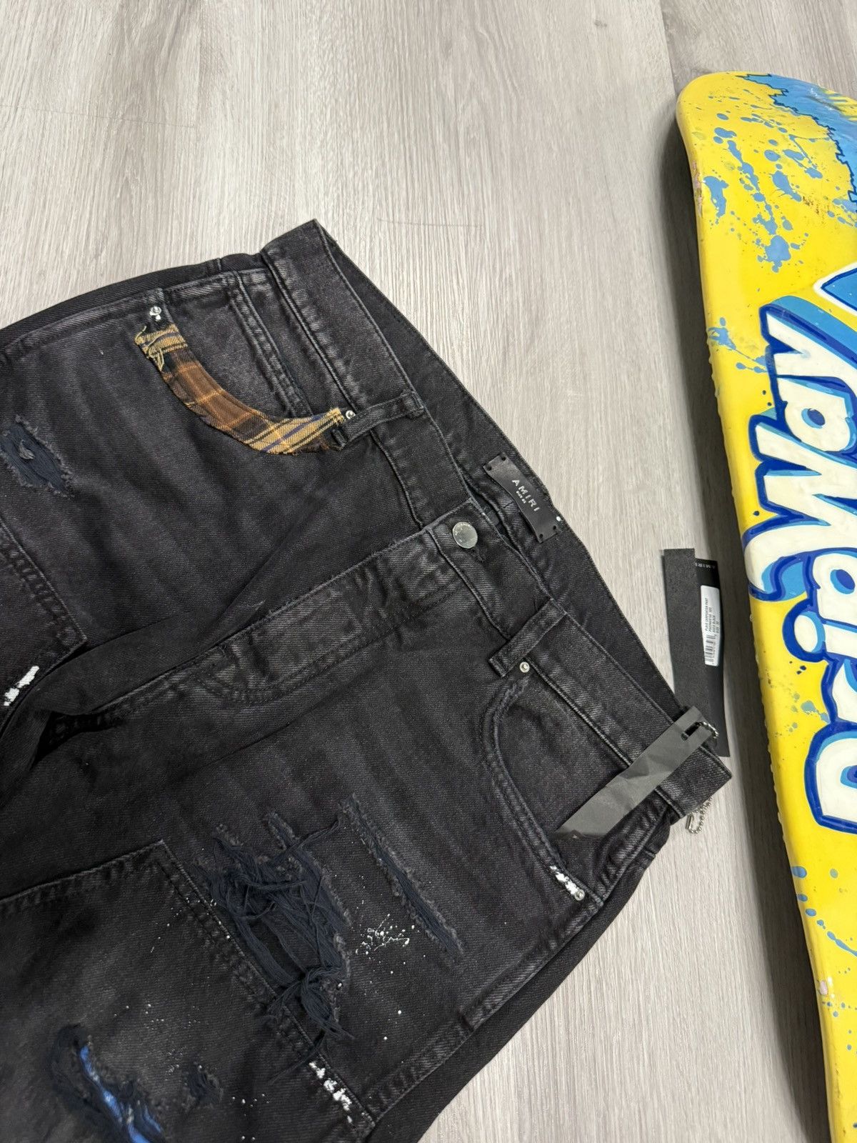 Amiri Amiri Plaid Carpenter Jean Size US 29 - 3 Thumbnail