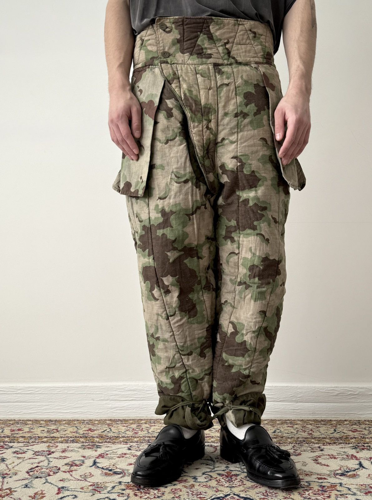 Vintage 1950s Czechoslovakian Air Force Mracky Camo Reversible Pants Size US 32 / EU 48 - 1 Thumbnail