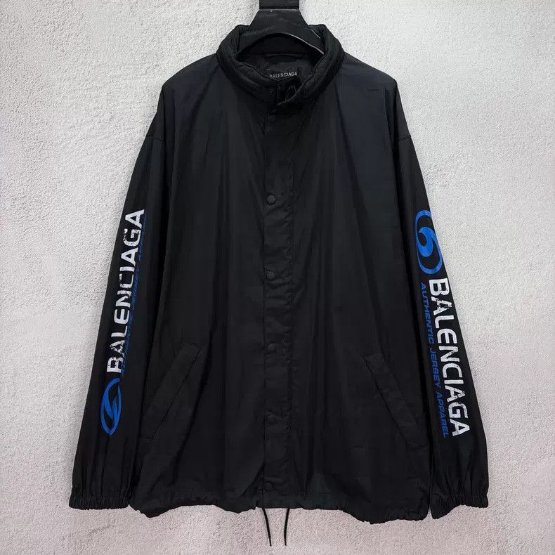 Balenciaga Balenciaga Logo Printed Surfing Coach Windbreaker Jacket Size US M / EU 48-50 / 2 - 1 Thumbnail
