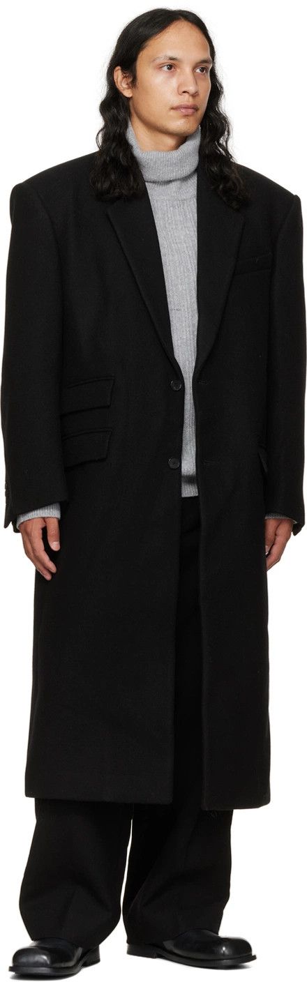 RECTO Black 'Berlin' Heavy Trench Long Coat Size US L / EU 52-54 / 3 - 8 Thumbnail