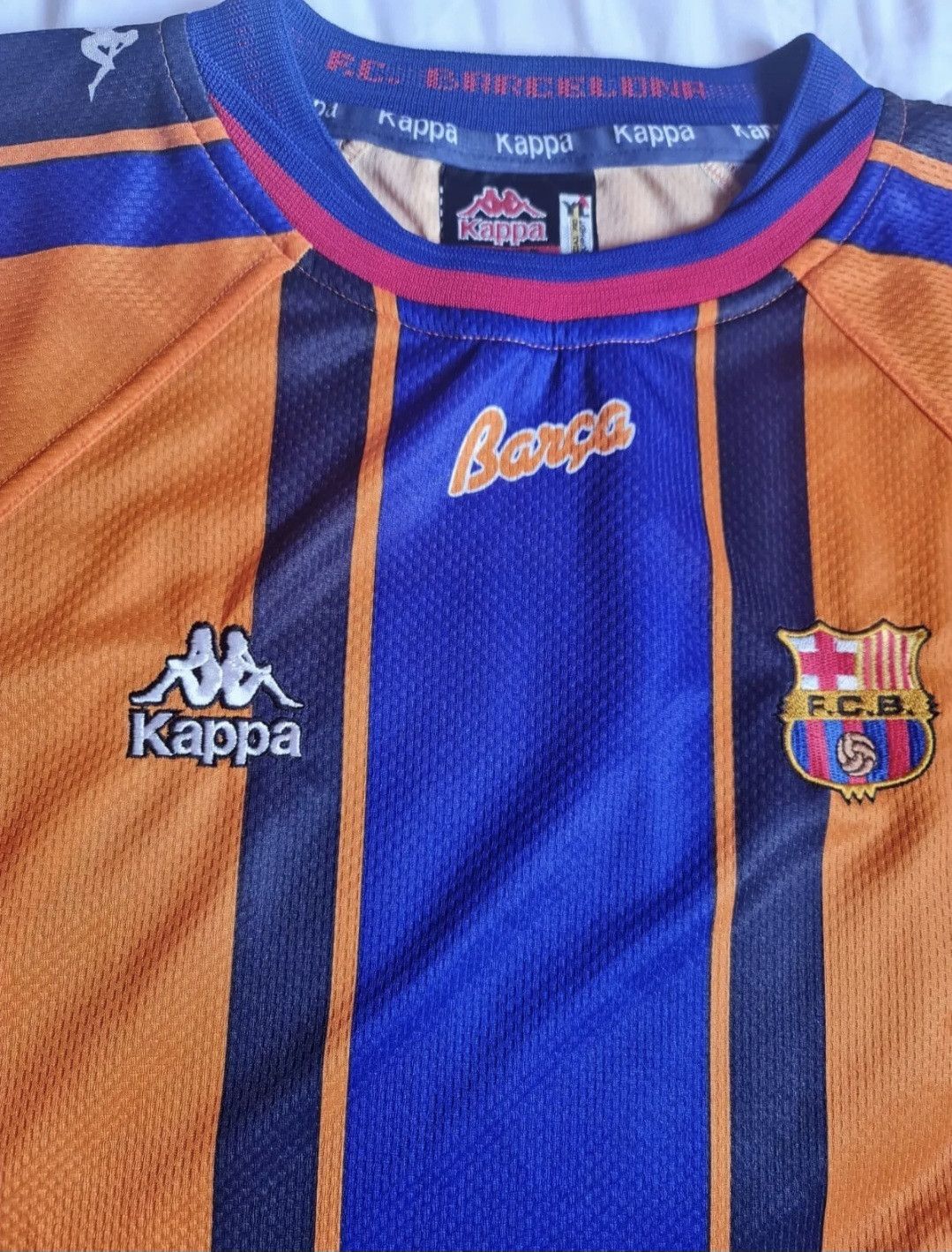 Kappa FC BARCELONA 96-97 Away Football Soccer Shirt Jersey Size US XXL / EU 58 / 5 - 14 Thumbnail