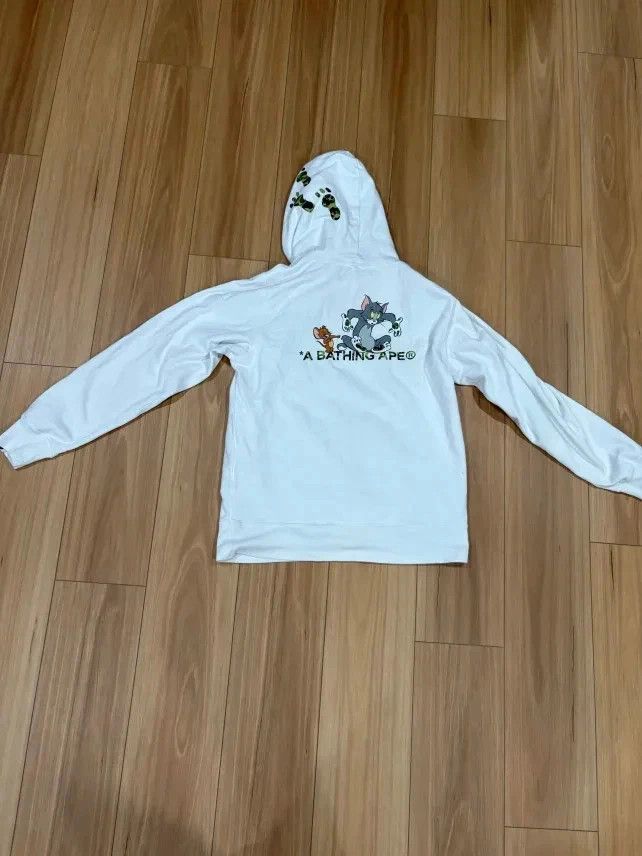 Bape Bape x tom and jerry footprints pullover hoodie White SS21 Size US L / EU 52-54 / 3 - 5 Thumbnail