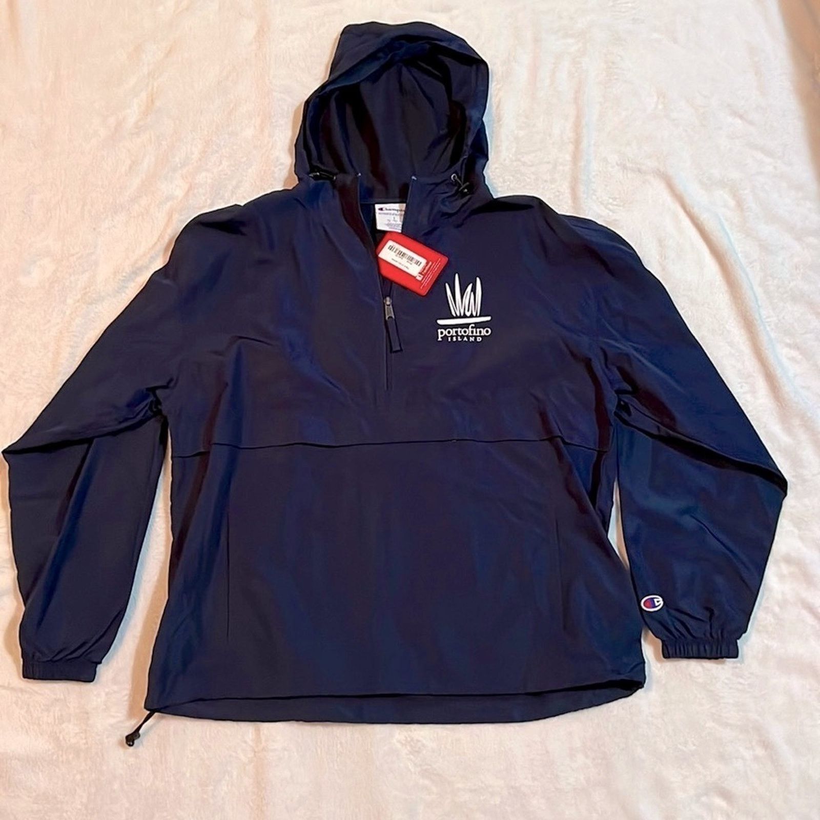 Champion Brand New Champion Authentic Windbreaker Jacket Navy Blue Size L / US 10 / IT 46 - 1 Thumbnail