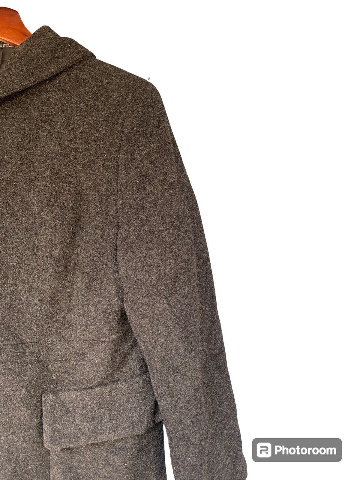 Yohji Yamamoto Vintage Yohji Yamamoto Ined Wool Long Hoodie Jacket Size S / US 4 / IT 40 - 6 Thumbnail