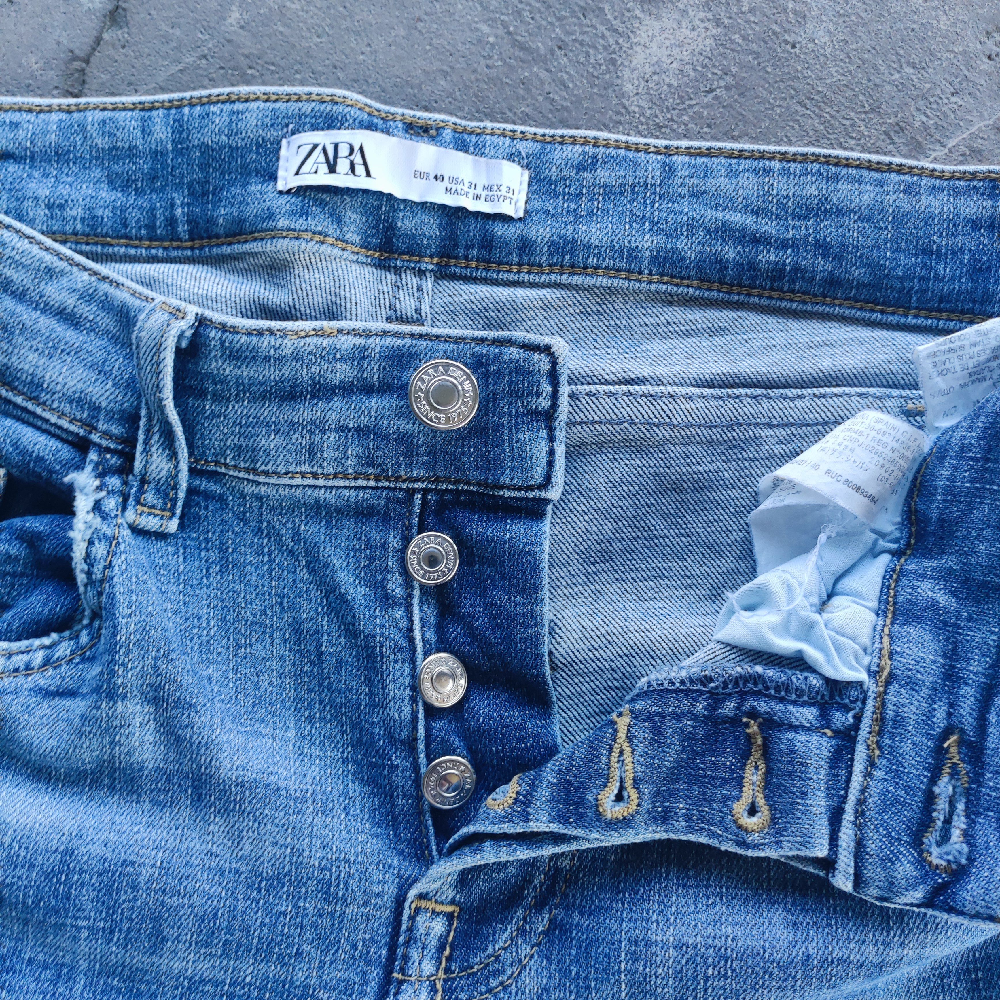 Japanese Brand Vintage Zara Brand Button Jeans Ripped Faded pants Size US 31 - 13 Thumbnail