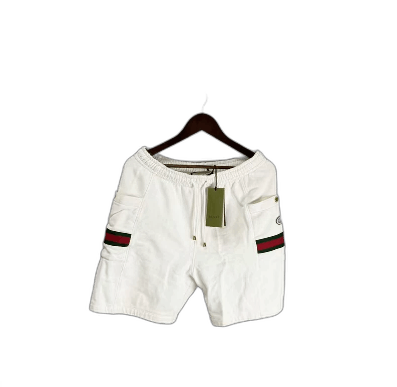Gucci White Gucci Shorts with Red Green Stripes Size US 27 - 1 Thumbnail