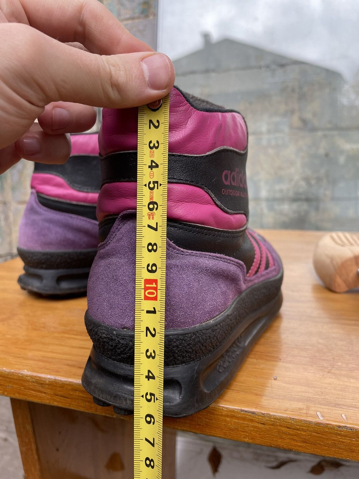 Adidas × Vintage Rare Vintage Adidas 90s Boots Leather Pink Black Size US 7.5 / EU 40-41 - 12 Thumbnail