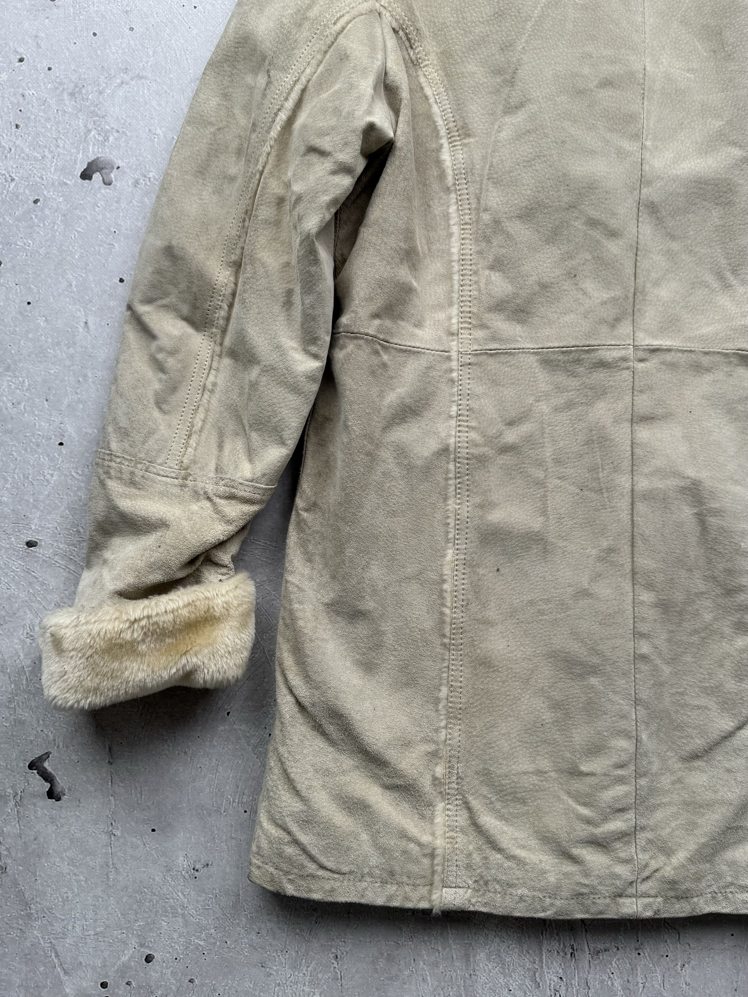 Genuine Leather × Vintage Vintage Real Leather Coat With Faux Fur Collar Size XS / US 0-2 / IT 36-38 - 11 Thumbnail