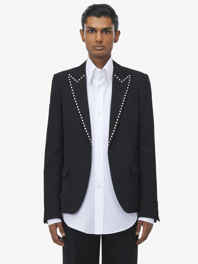Alexander McQueen o1srvl11e0226 Crystal Stud Embroidery Single-Breasted Jacket Size US S / EU 44-46 / 1 - 2 Thumbnail