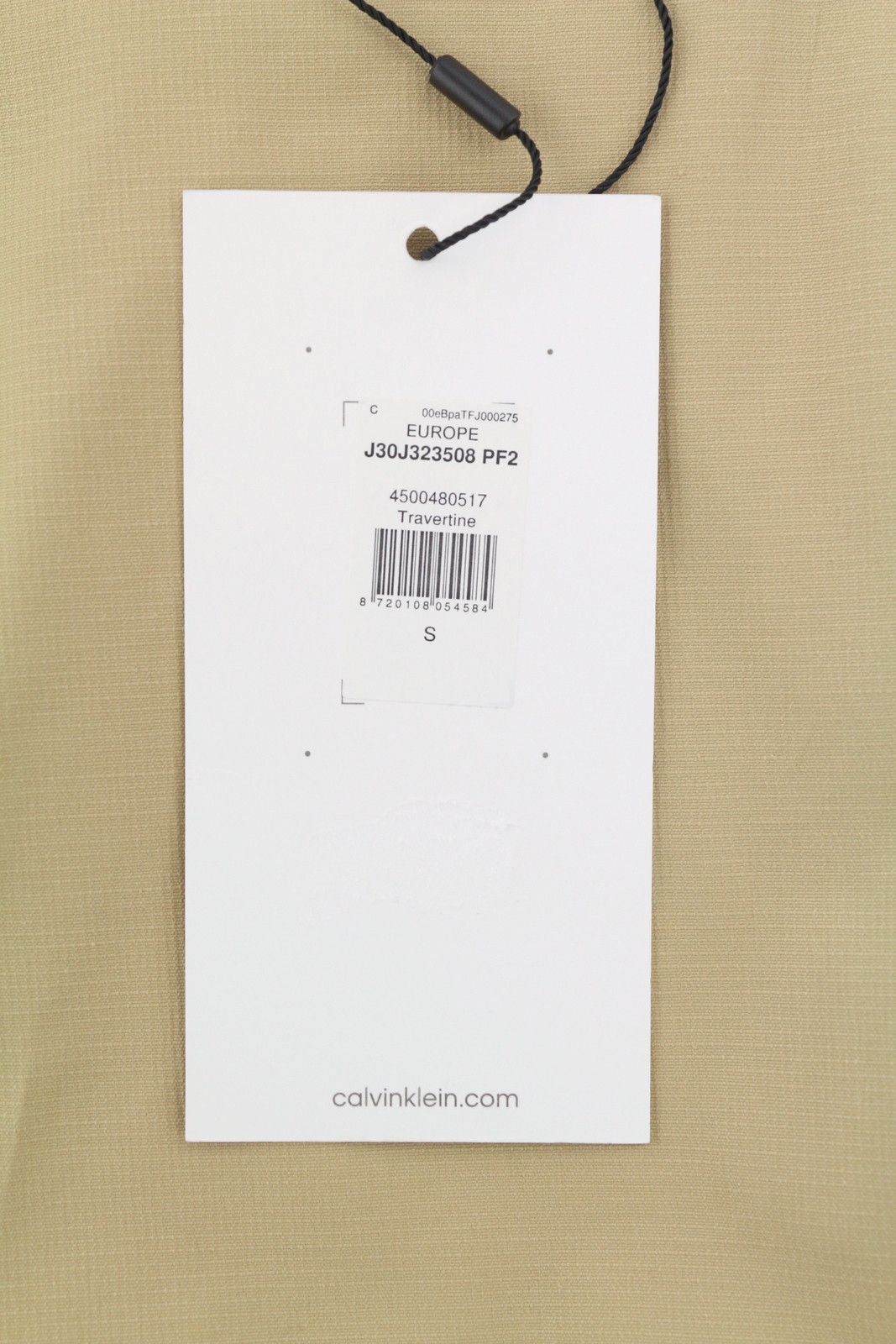 Calvin Klein S Beige Slim Fit Zip Fly Logo Chino 87458 Size US 31 - 8 Thumbnail