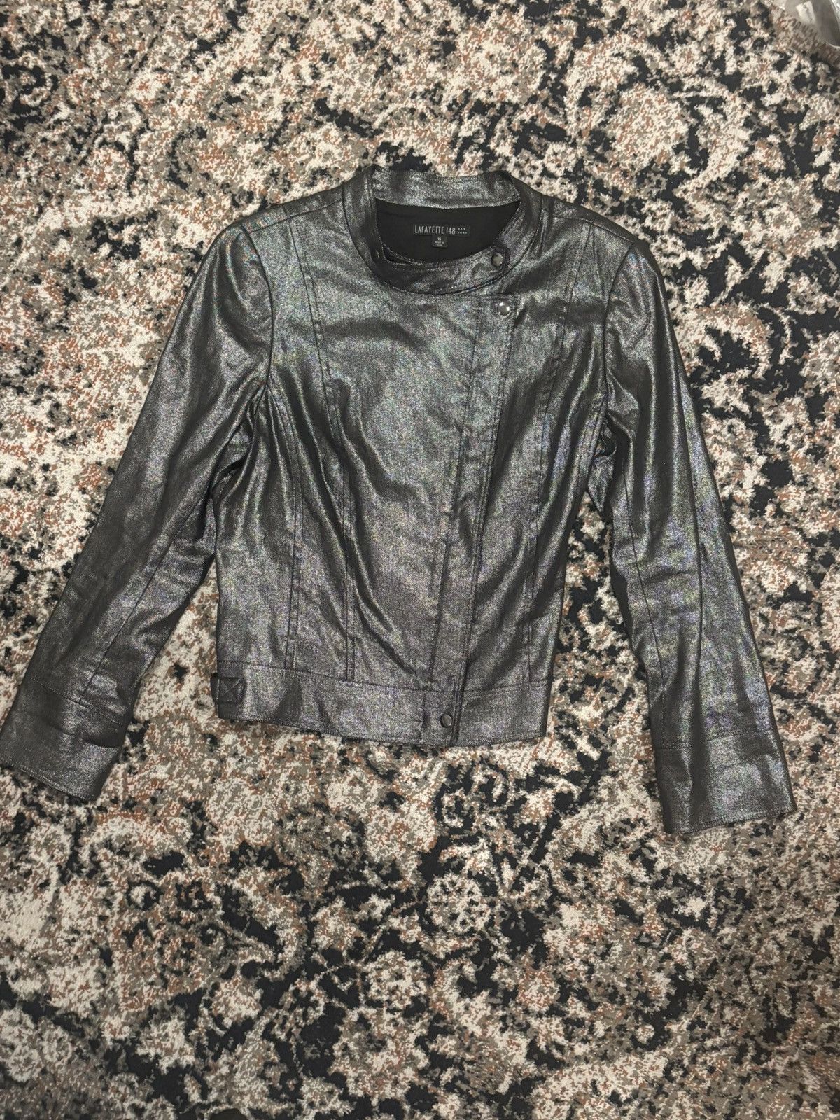 Lafayette 148 Linen Metallic Fencing Jacket by Lafayette 148 Men's Large Size US L / EU 52-54 / 3 - 8 Thumbnail