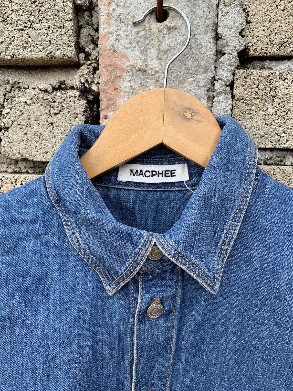 Japanese Brand 🔥Steals🔥 Macphee denim shirt button up Size L / US 10 / IT 46 - 11 Thumbnail